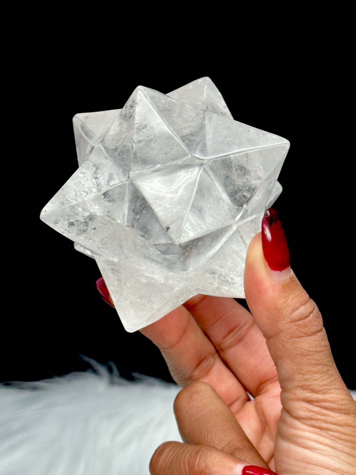 High Quality Large Clear Quartz Merkaba, Crystal Star, Clear Quartz star, half kg weight, gift item, home decor, healing crystals