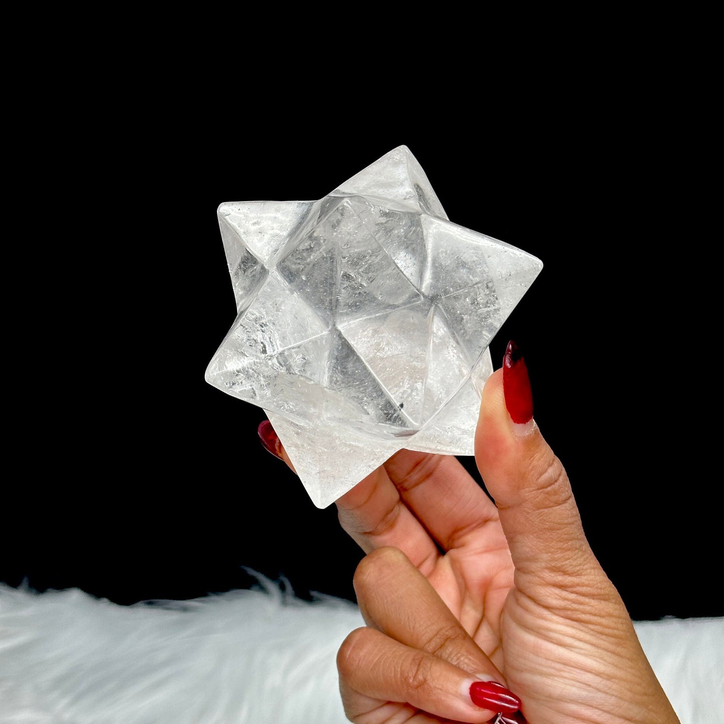 High Quality Large Clear Quartz Merkaba, Crystal Star, Clear Quartz star, half kg weight, gift item, home decor, healing crystals