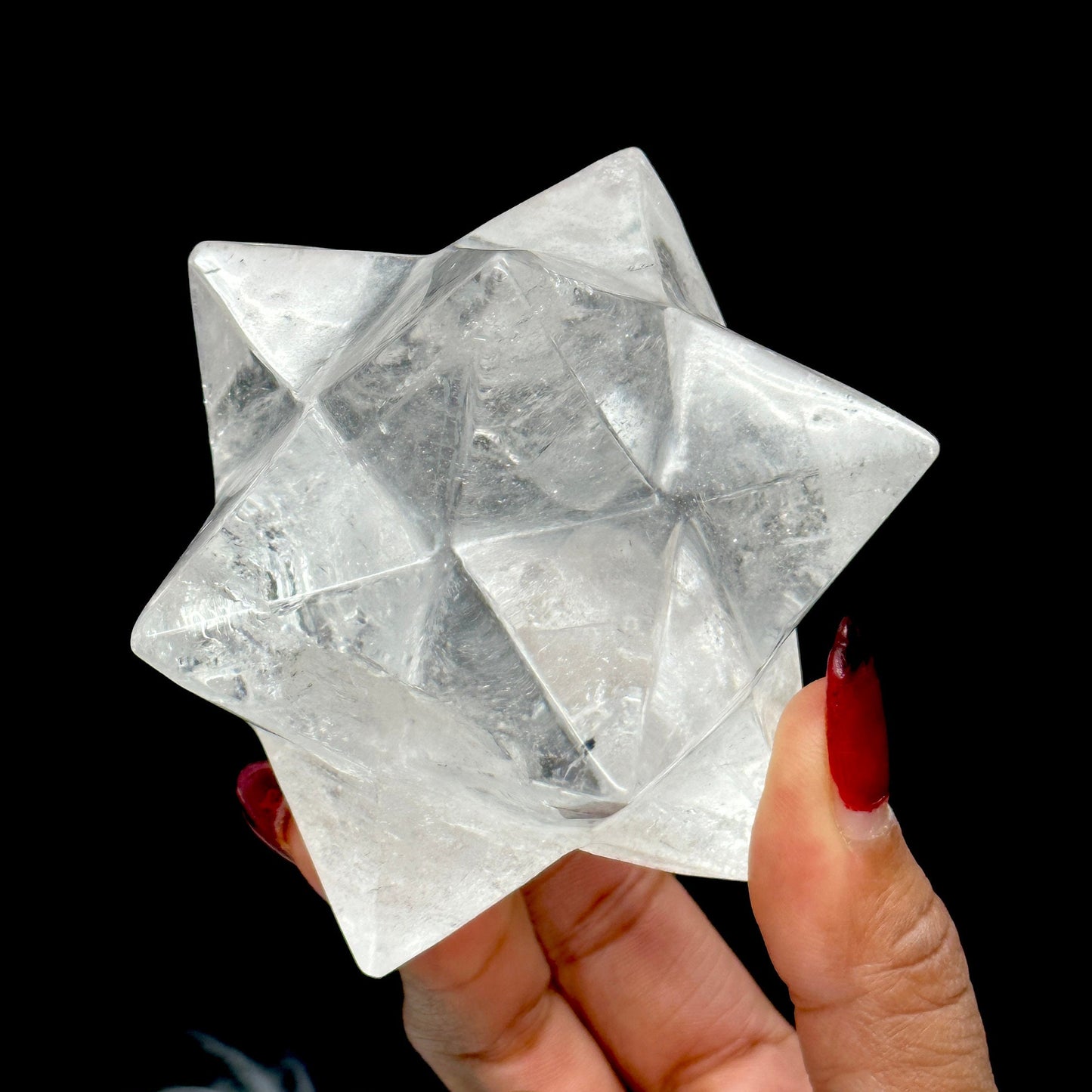 High Quality Large Clear Quartz Merkaba, Crystal Star, Clear Quartz star, half kg weight, gift item, home decor, healing crystals