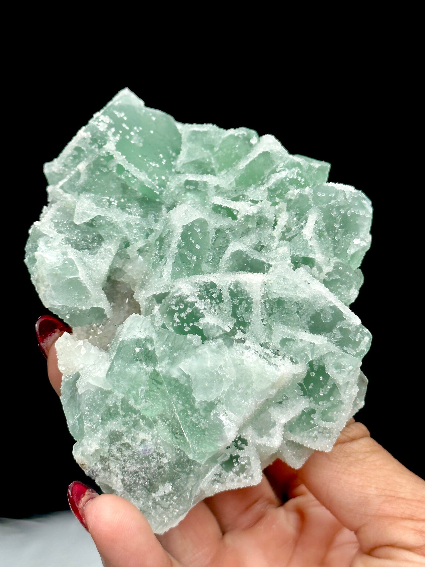 Sugar Fluorite Specimen,  Large Green Fluorite Cluster SPECIMEN,  mineral specimen,