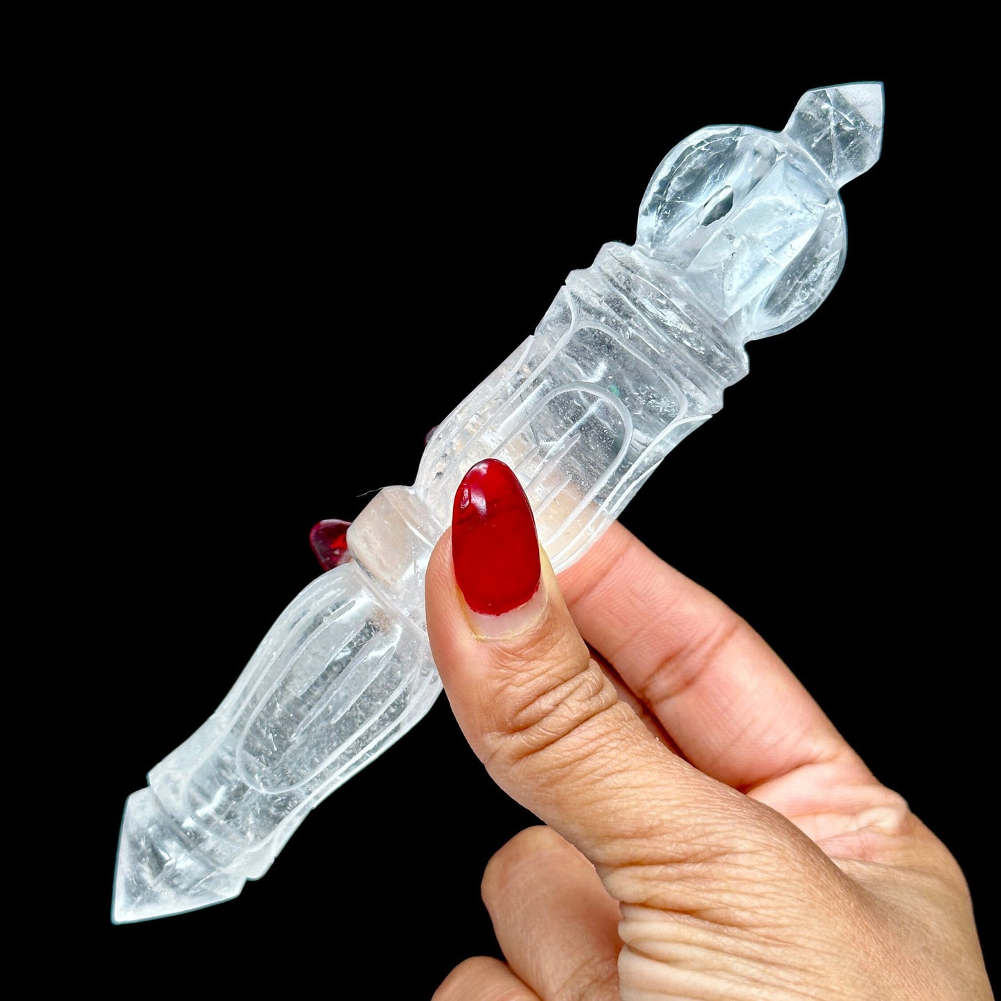 Himalayan Quartz Phurba Wand, Clear Quartz Phurba Wand