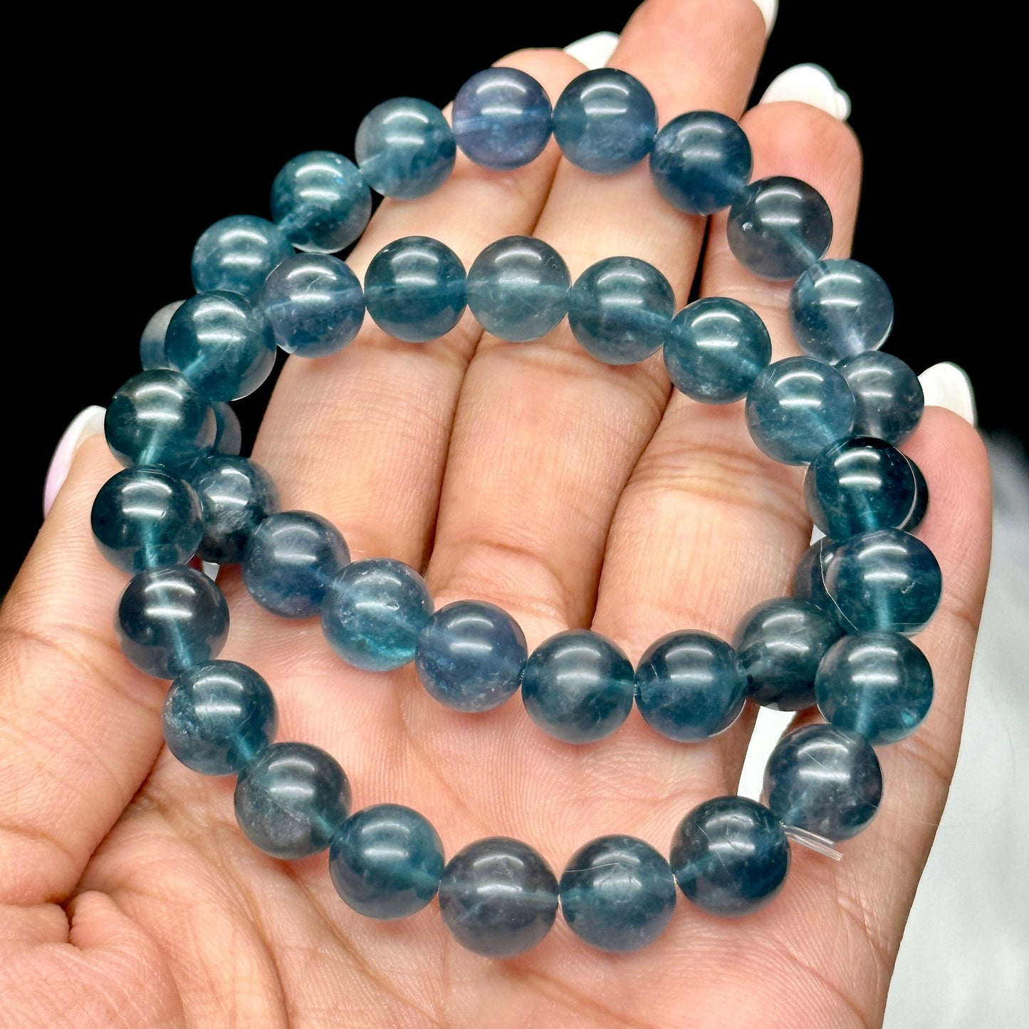 High Quality Blue Fluorite Gemstone Bracelet (10mm)