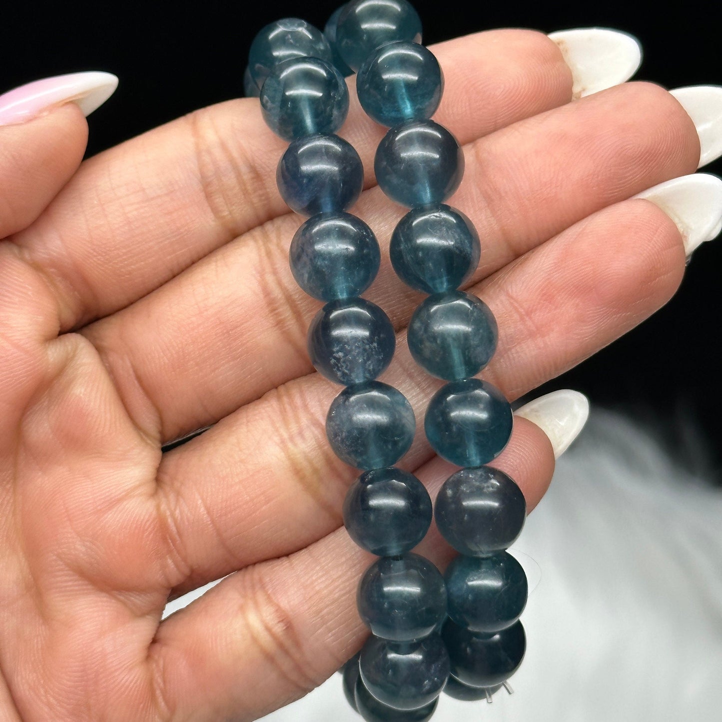 High Quality Blue Fluorite Gemstone Bracelet (10mm)