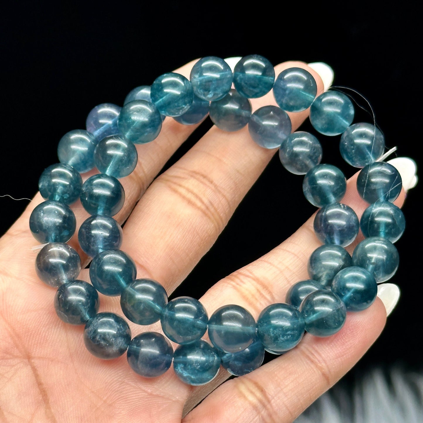 High Quality Blue Fluorite Gemstone Bracelet (10mm)