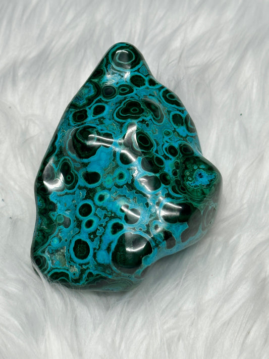 Large Beautiful Malachite Chrysocolla Freeform, 721 grams