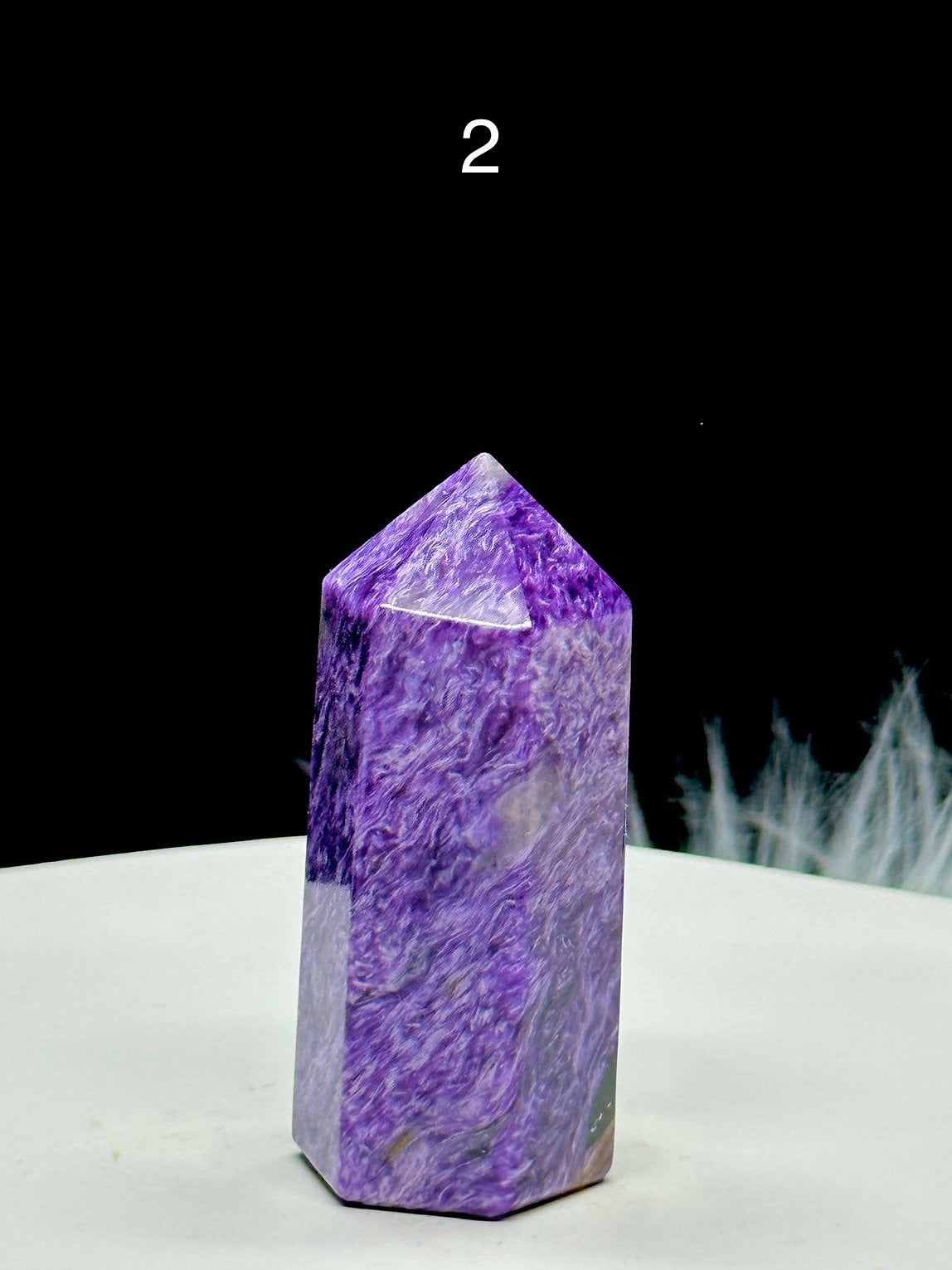 Russian Charoite Tower, Charoite Crystal Point - 2.5" (You Select)