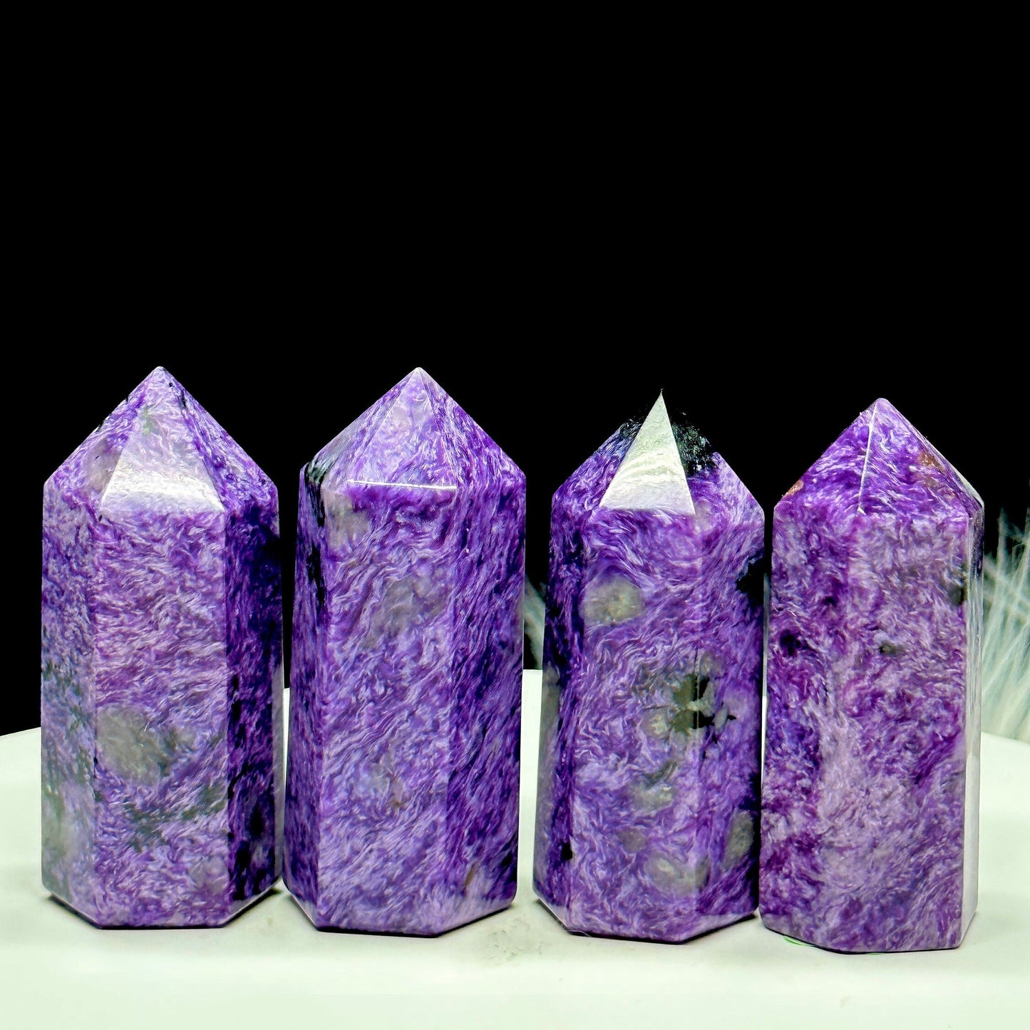 Russian Charoite Tower, Charoite Crystal Point - 2.5" (You Select)