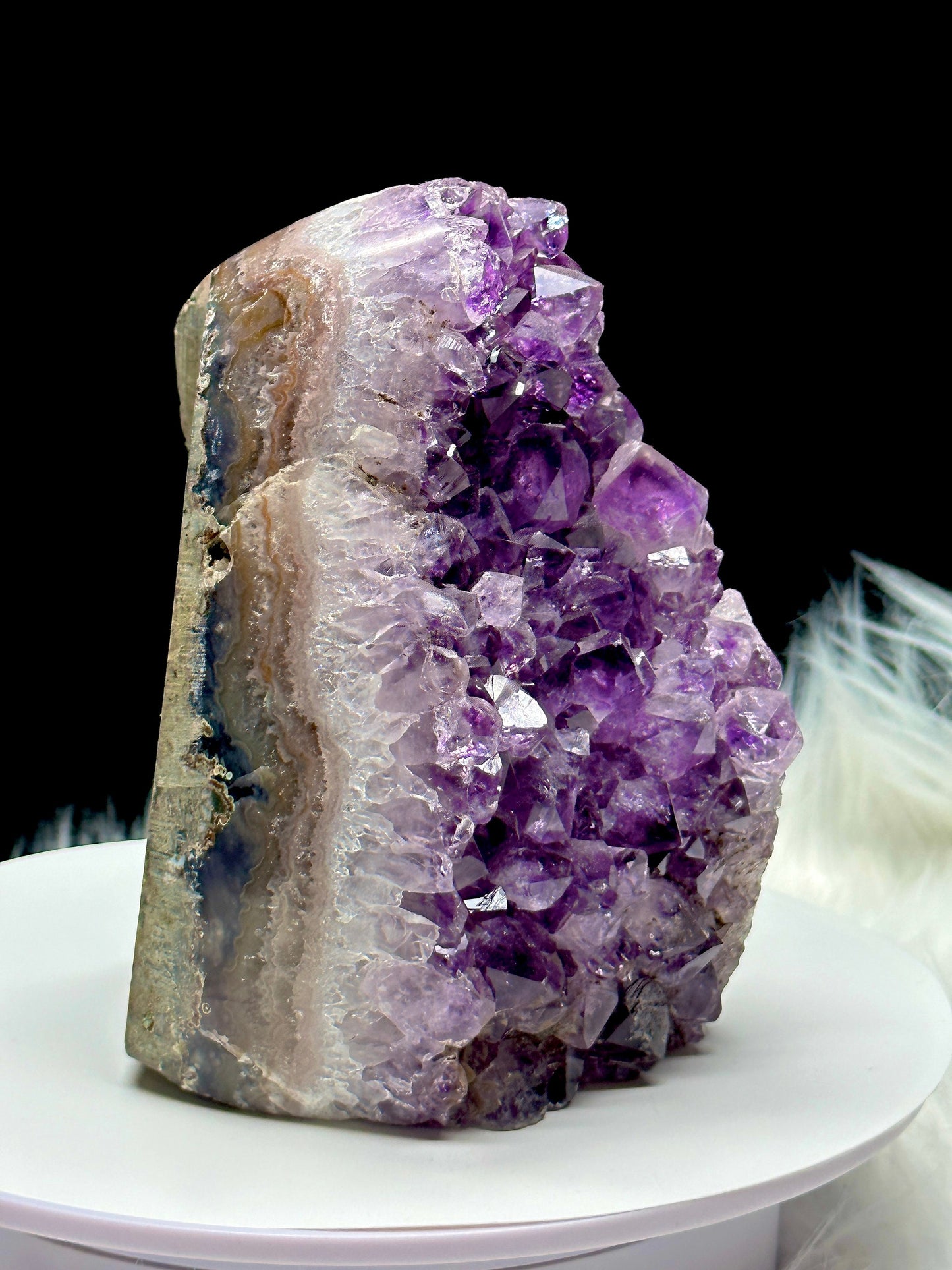 Extra Quality Brazilian Amethyst Geode, Amethyst Cathedral, Raw Amethyst, Amethyst Crystal Cluster - 2kg