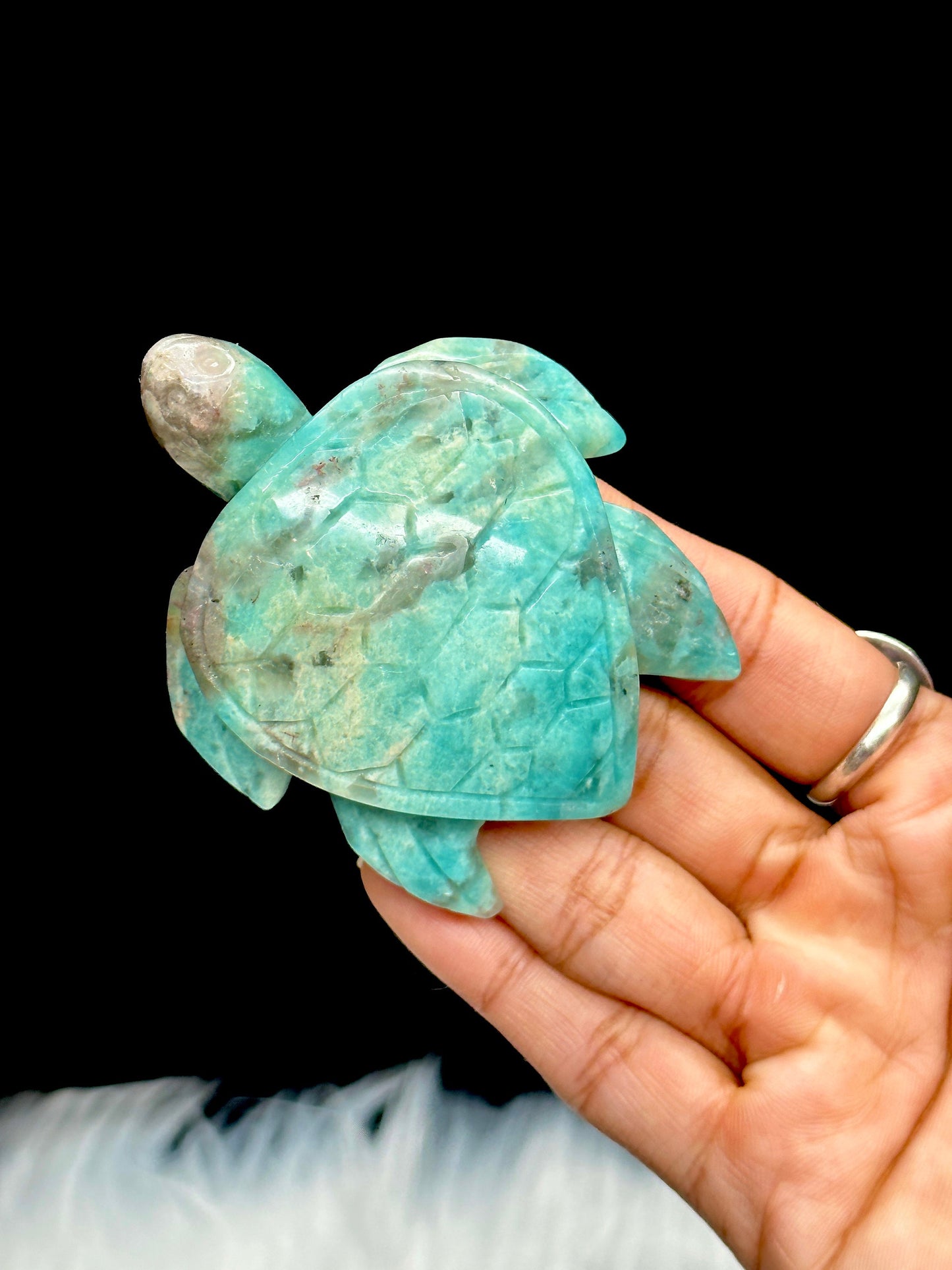 High Quality Amazonite Crystal Turtle Carving, Crystal Tortoise Carving