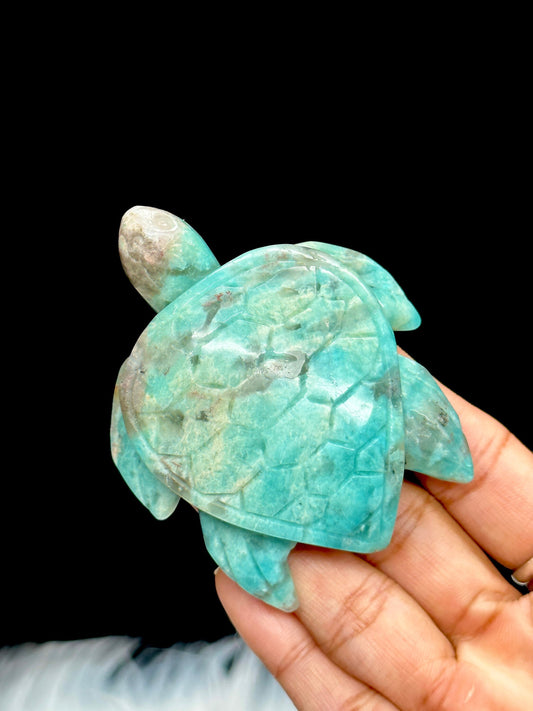 High Quality Amazonite Crystal Turtle Carving, Crystal Tortoise Carving