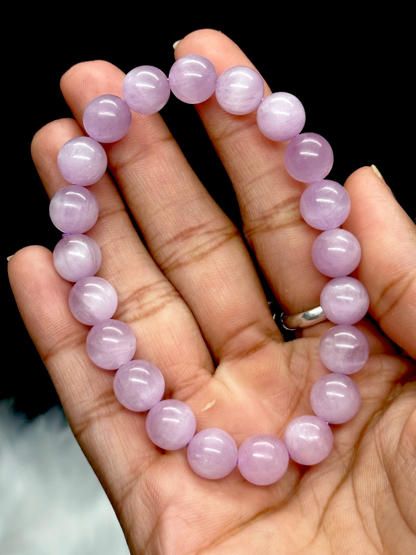 High Quality Natural Kunzite Bracelet - choose from 8mm or 9mm size