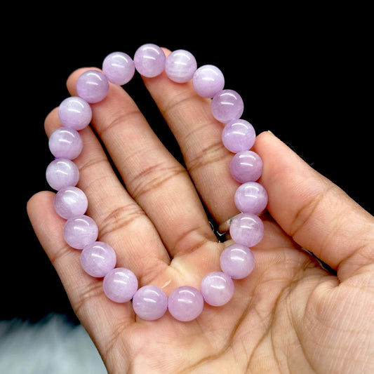 High Quality Natural Kunzite Bracelet - choose from 8mm or 9mm size