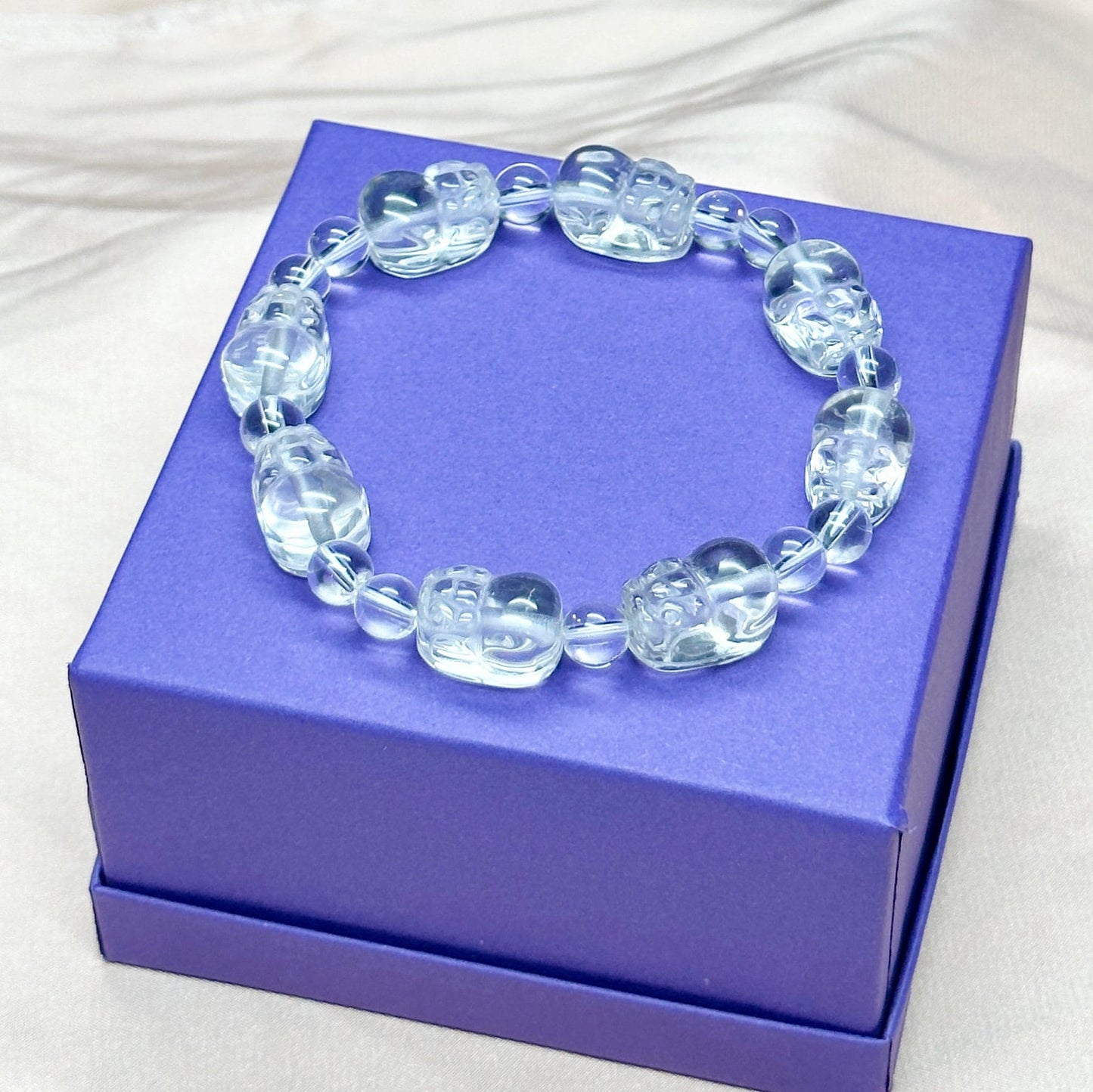 High Quality Clear Quartz Pixiu Bracelet, Feng Shui Wealth Bracelet Clear Quartz Bracelet Pixiu,