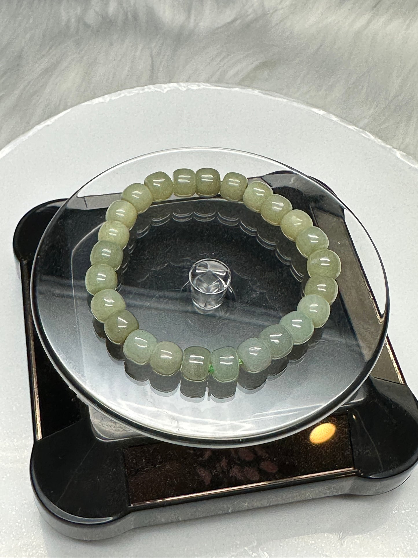 7mm Beautiful Light Green Nephrite Bracelet High-quality Hetian Jade | Natural Heart Chakra Healing Stone Jewelry