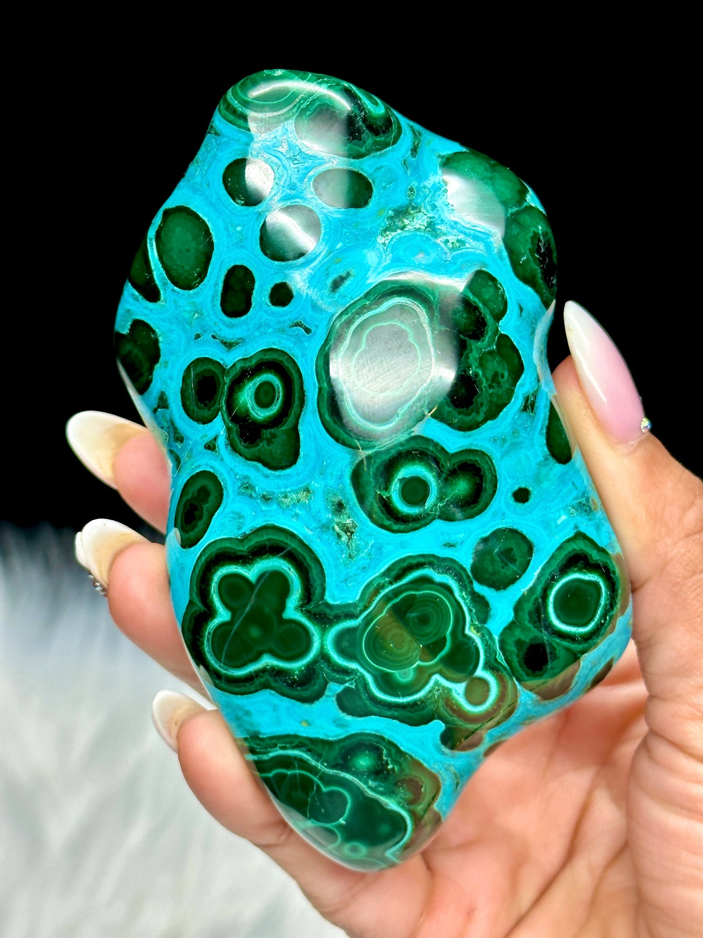 Beautiful Rare Malachite Chrysocolla Freeform, Malachite Chrysocolla Crystal Specimen - 470grams