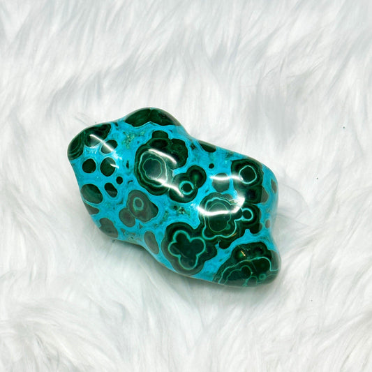 Beautiful Rare Malachite Chrysocolla Freeform, Malachite Chrysocolla Crystal Specimen - 470grams