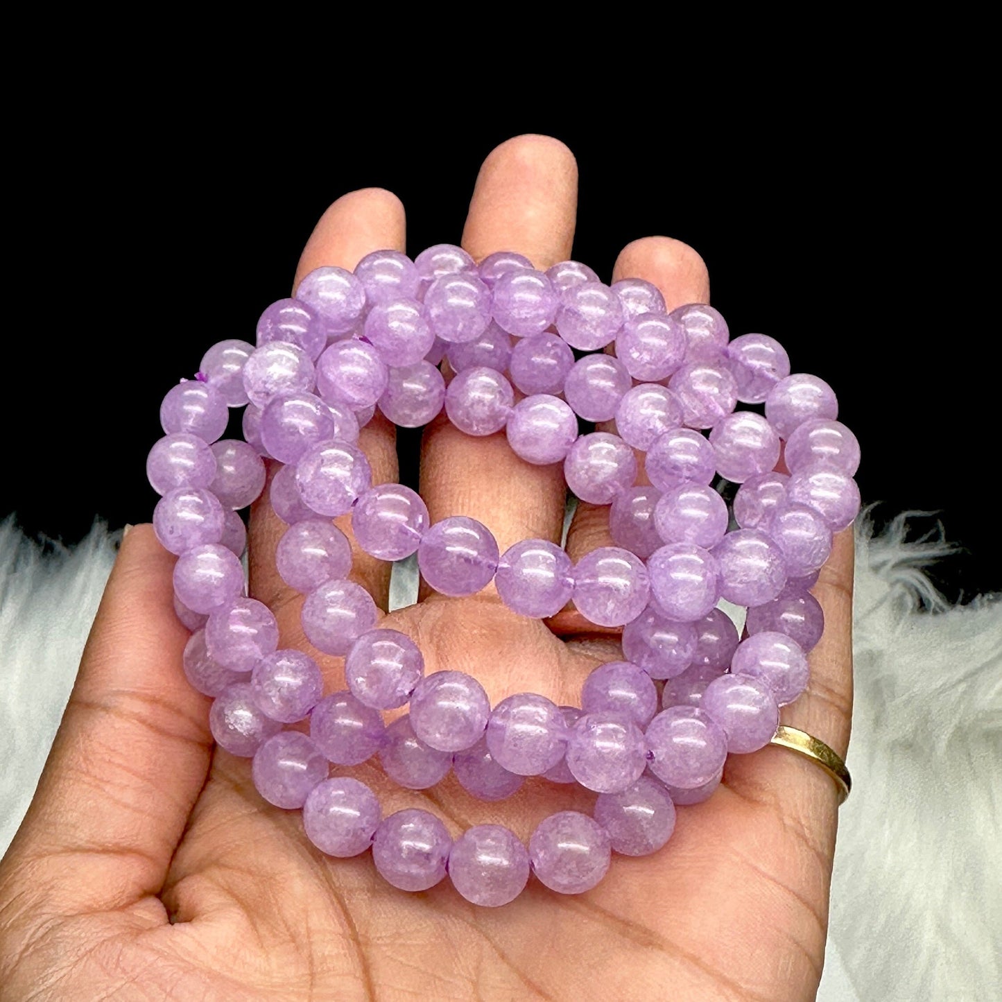 8mm Natural Lavender Amethyst Bracelet, Crystal Bracelet, Gift, Healing Crystals, Crystal Jewelry