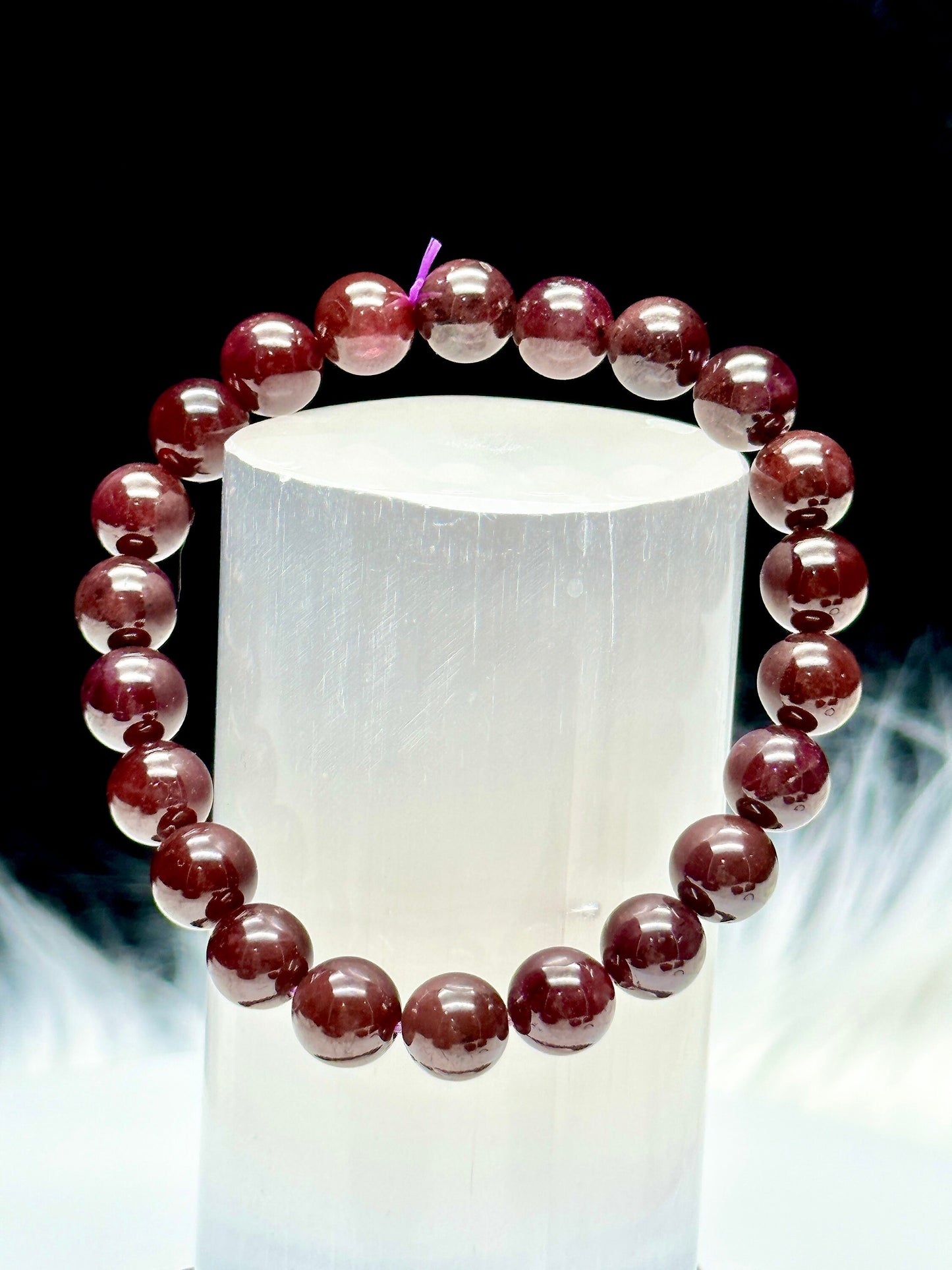 Natural Almandine Red Garnet Bracelet, Crystal Bracelet  | Root Chakra Natural Healing Stone Jewelry - 8mm