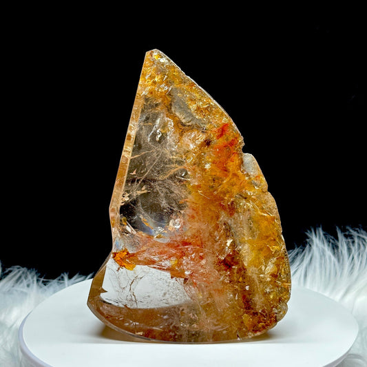 Super High Quality Golden Healer Quartz Crystal Flame