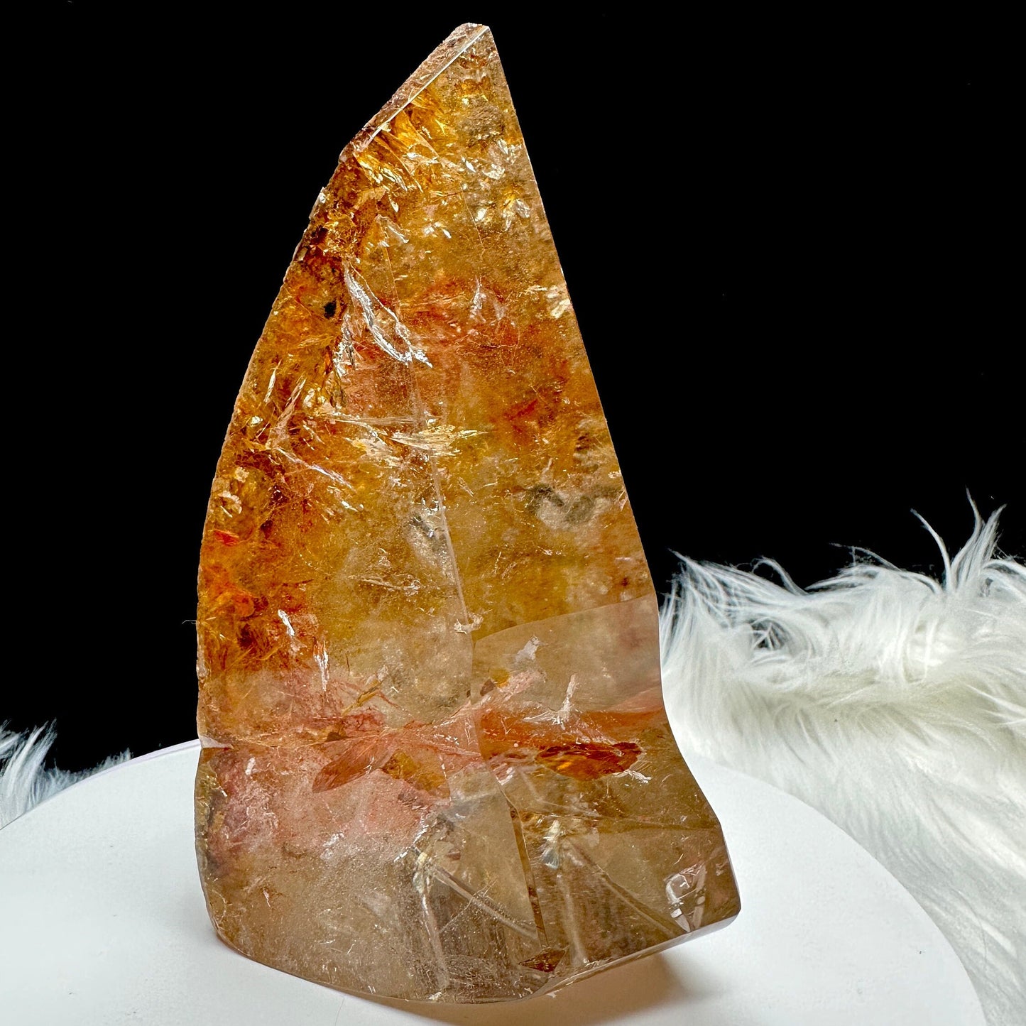 Super High Quality Golden Healer Quartz Crystal Flame