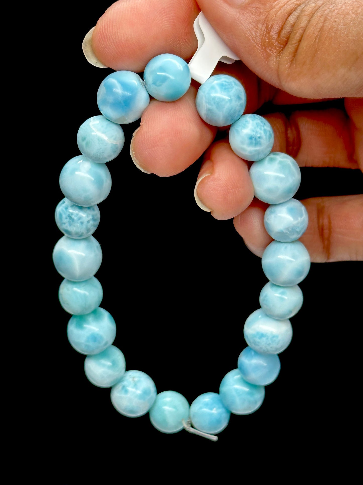 9mm Beautiful Grade AAA Natural Larimar Bracelet, Crystal Bracelet, Crystal Gift, Jewlery