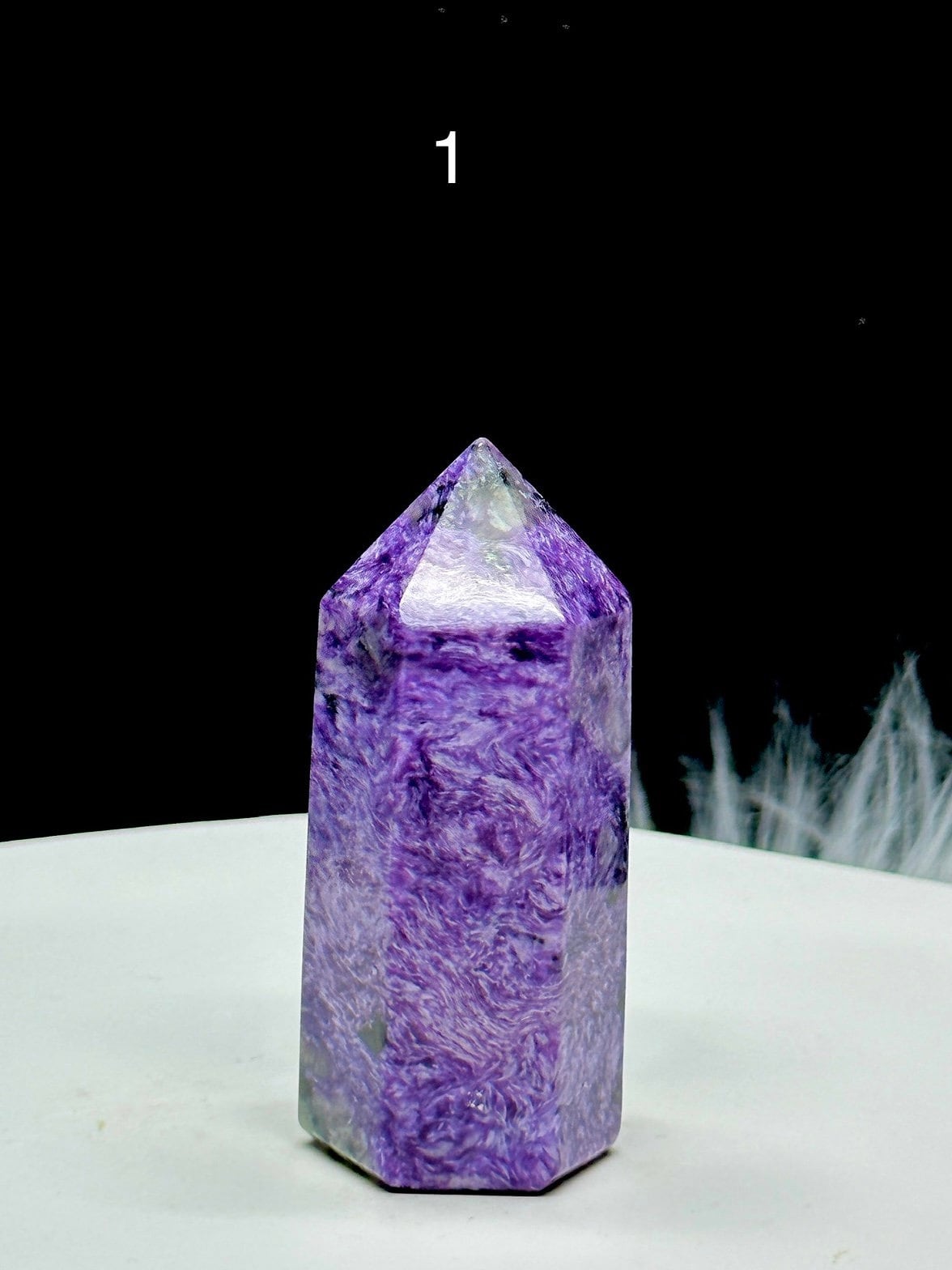 Russian Charoite Tower, Charoite Crystal Point - 2.5" (You Select)