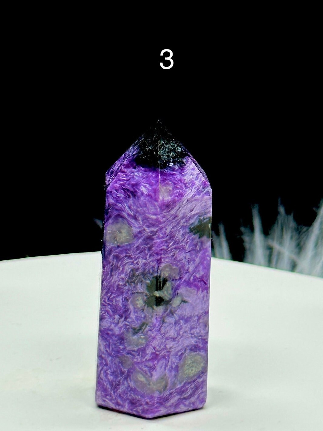 Russian Charoite Tower, Charoite Crystal Point - 2.5" (You Select)