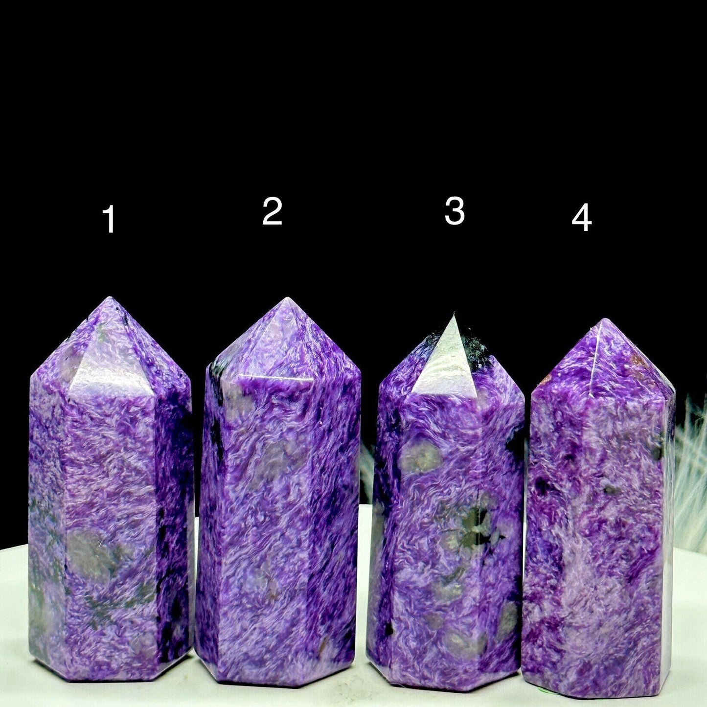 Russian Charoite Tower, Charoite Crystal Point - 2.5" (You Select)