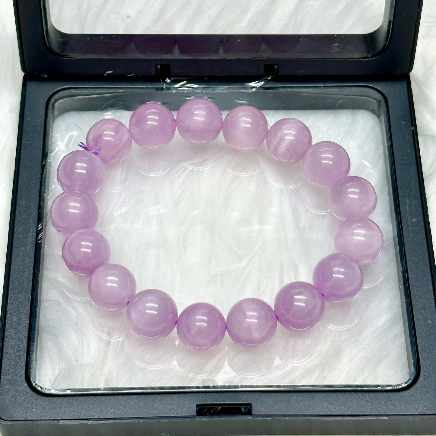 High Quality Natural Kunzite Crystal Bracelet, Find Love Kunzite - 12mm bead size