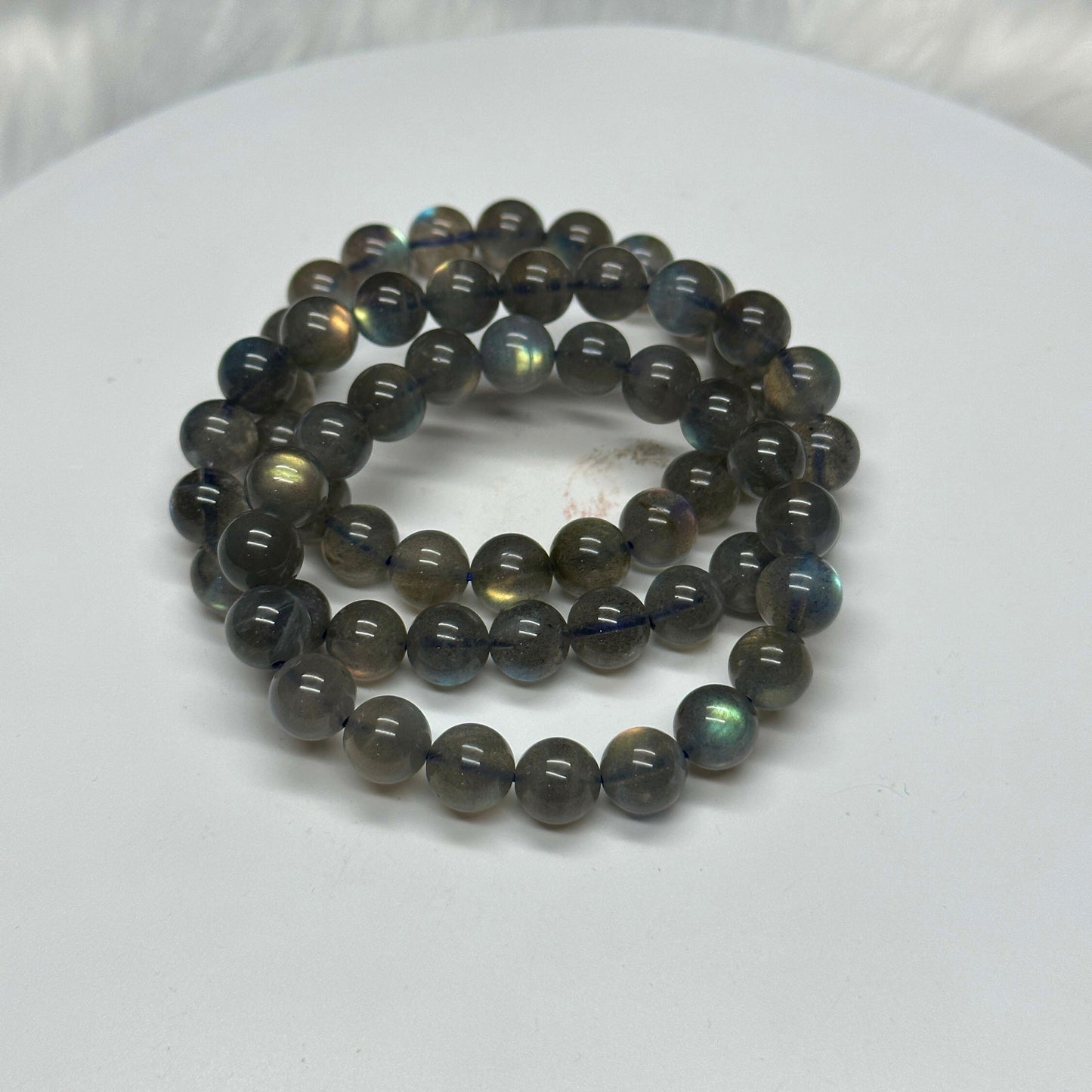 10mm Strong Blue Flash Labradorite Bracelet | Natural Throat Chakra Healing Crystal Jewelry