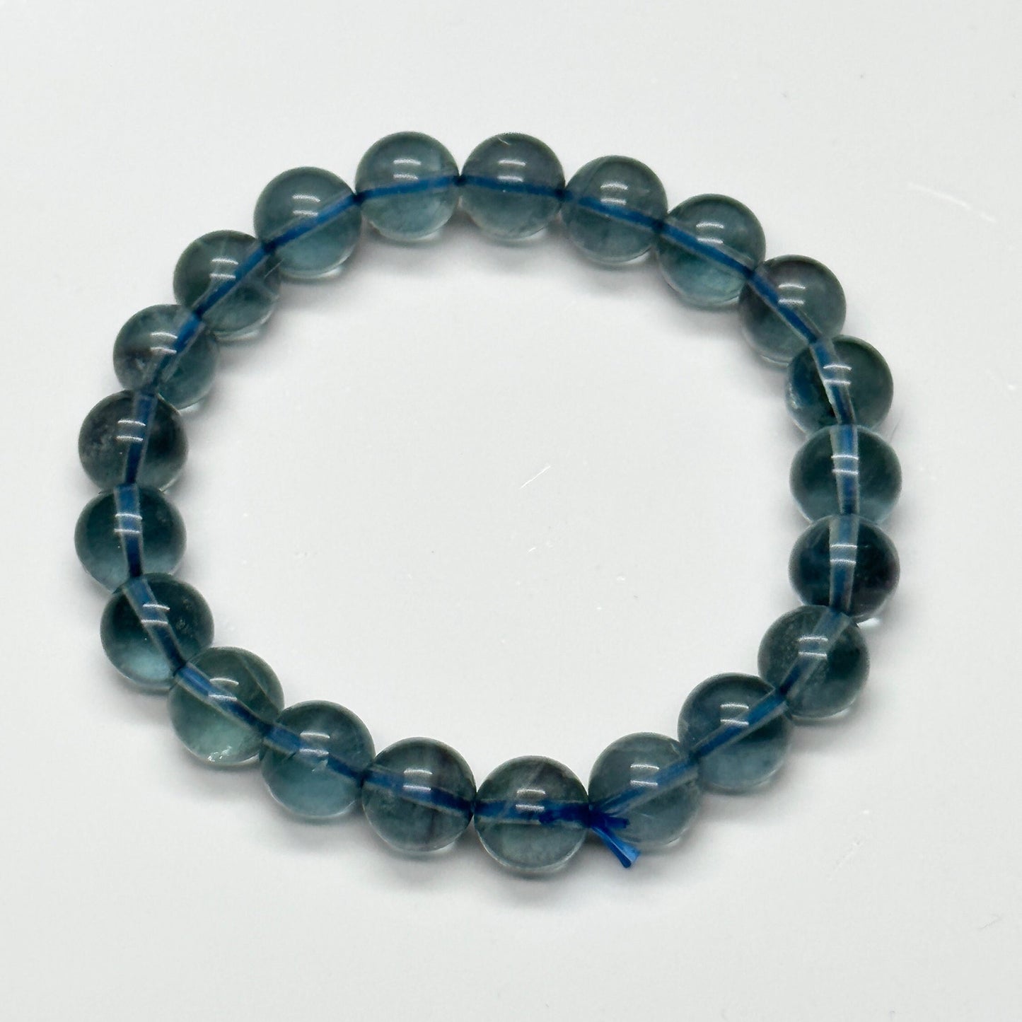 8mm Natural Blue Fluorite Crystal Bracelet