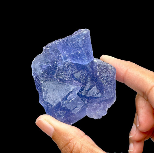 Rare Blue Fluorite Crystal Specimen, Raw Blue Fluorite Crystal - 159 grams