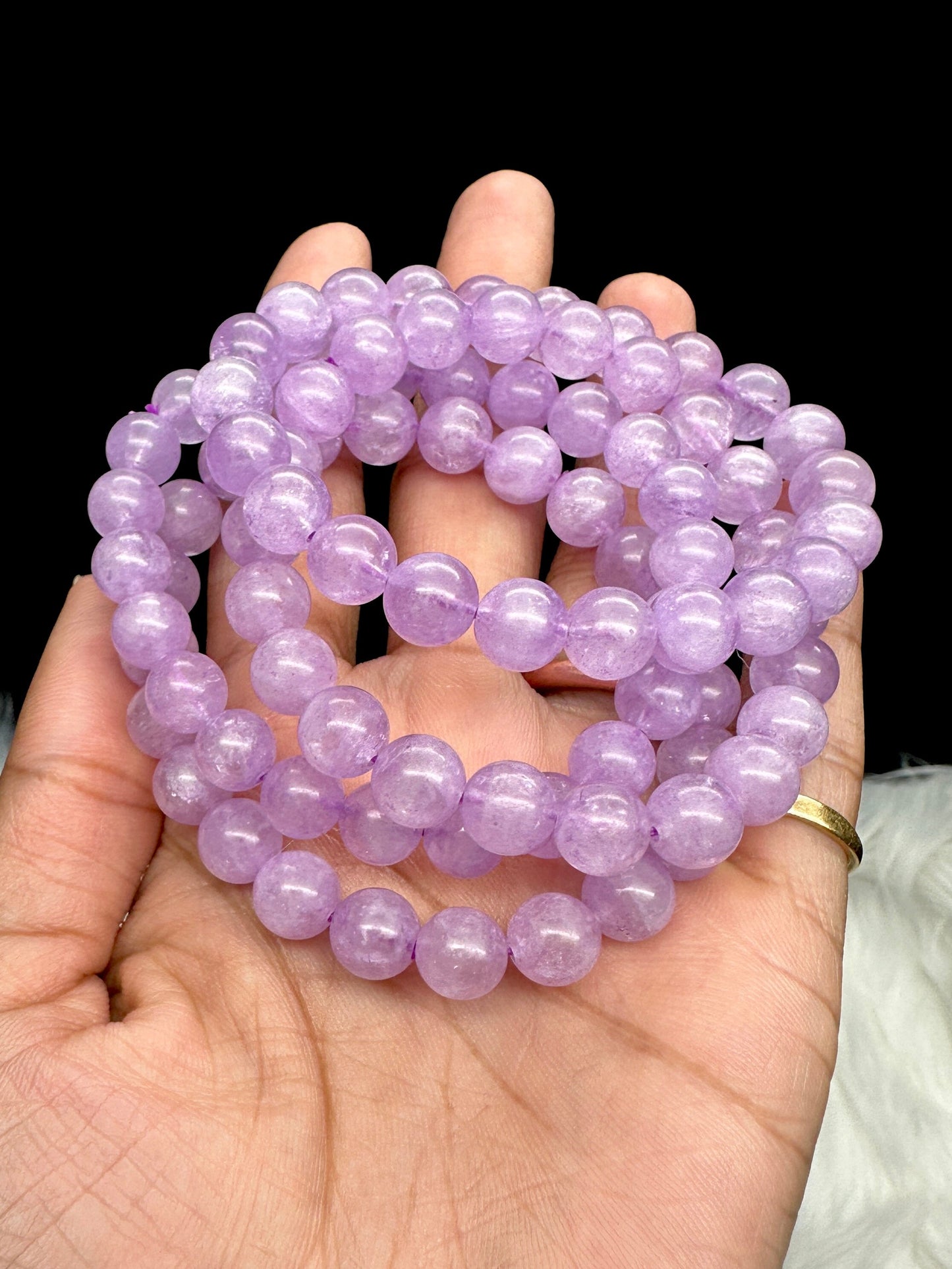 8mm Natural Lavender Amethyst Bracelet, Crystal Bracelet, Gift, Healing Crystals, Crystal Jewelry