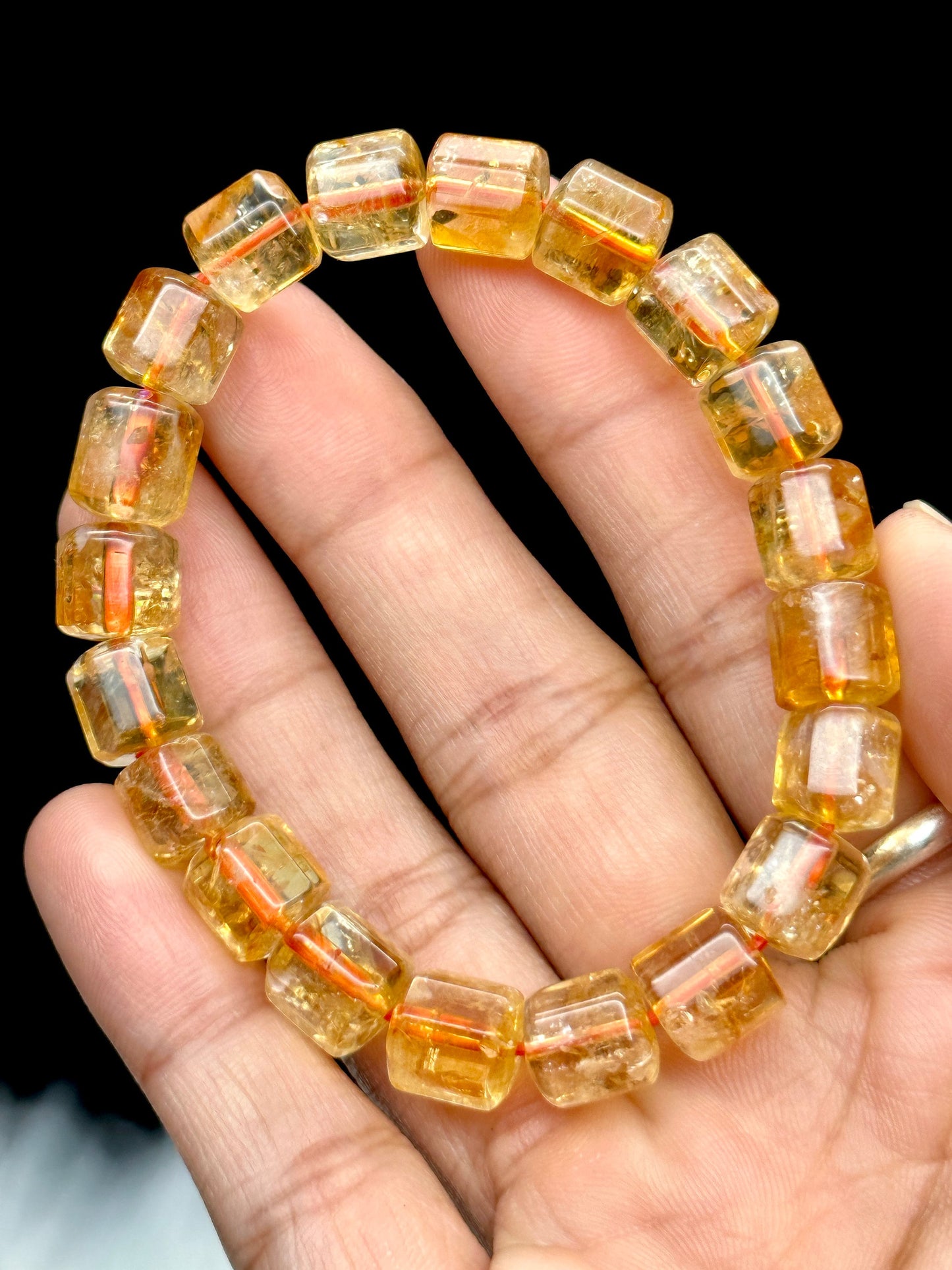 Natural High quality Citrine Crystal Bracelet, Attracting Wealth, Solar Plexus Chakra Reiki Meditation