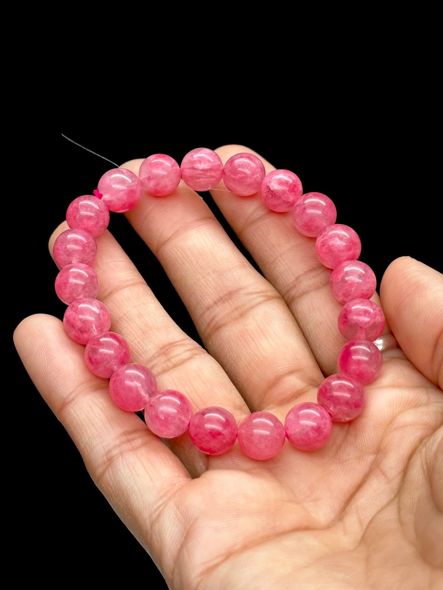 8mm AAA Grade Natural Rhodonite Bracelet | High-Quality Healing Stone | Heart Chakra Reiki Healing