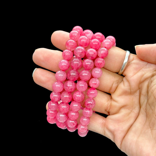 8mm AAA Grade Natural Rhodonite Bracelet | High-Quality Healing Stone | Heart Chakra Reiki Healing