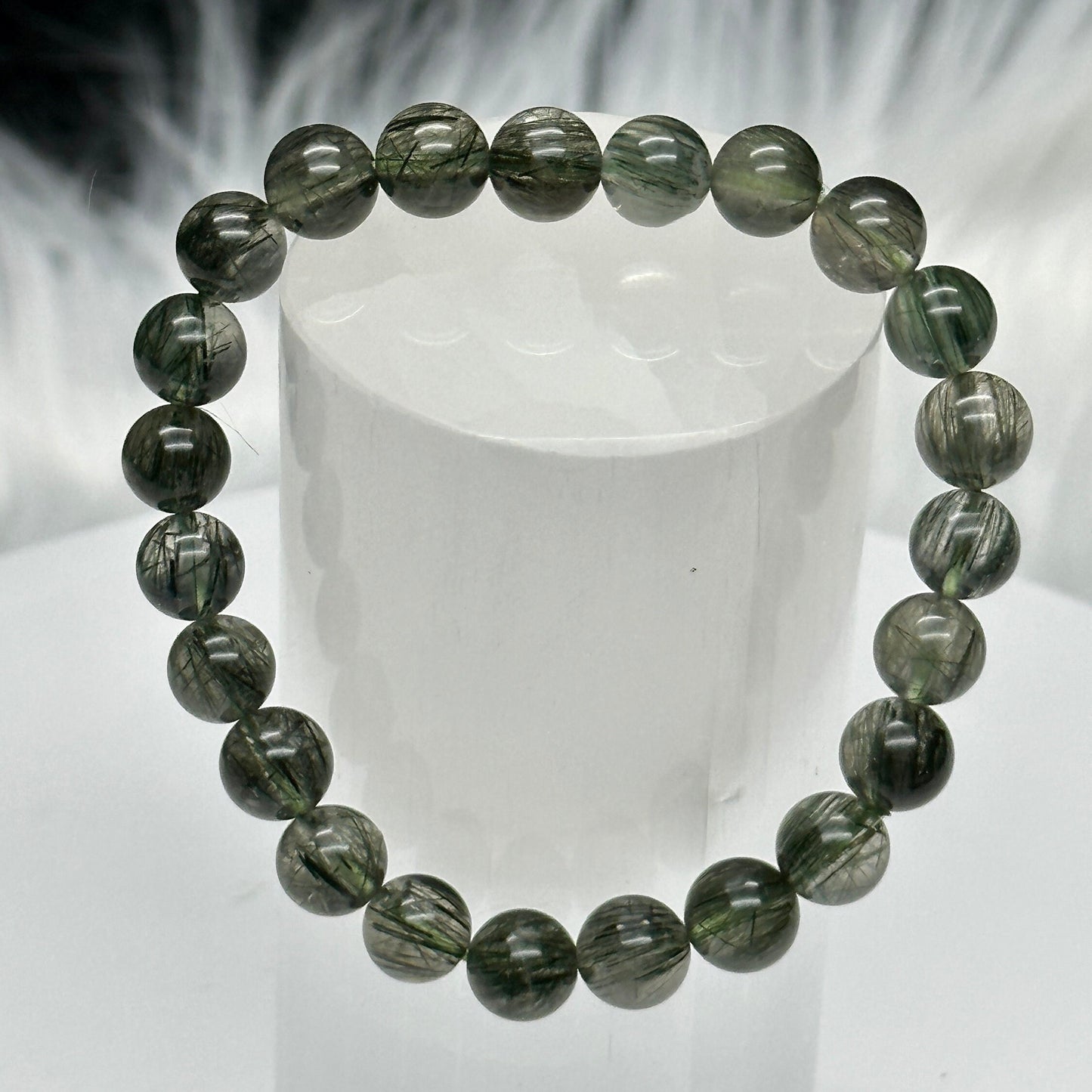 Green Tourmaline Quartz Bracelet. 100% Natural Bracelet. Green Bracelet. Gemstone Bracelet. Tourmaline Bracelet. Christmas Bracelet. 8mm