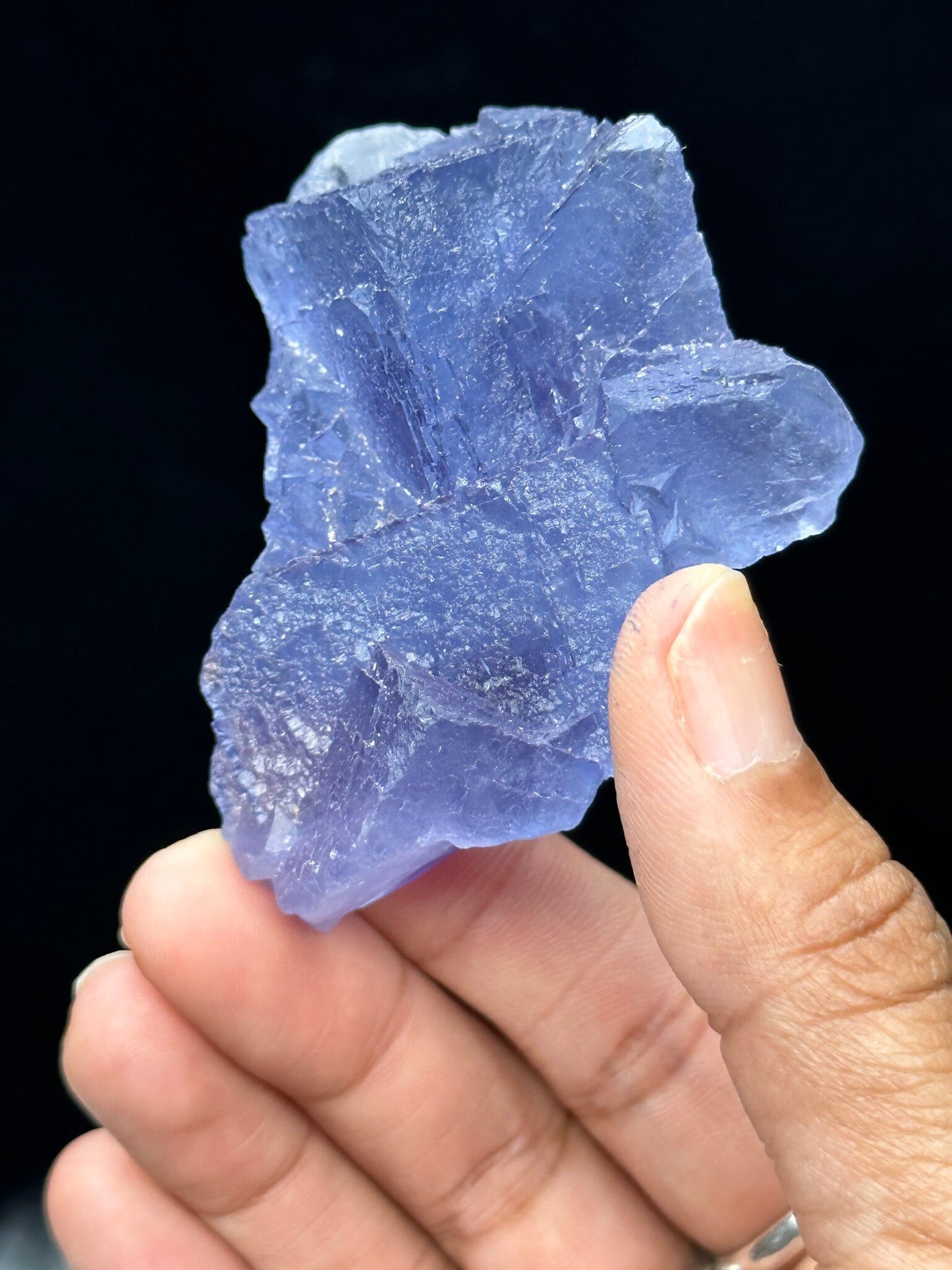 Beautiful Rare Blue Fluorite Crystal Specimen,109 grams