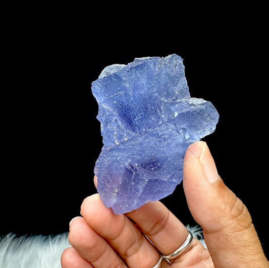 Beautiful Rare Blue Fluorite Crystal Specimen,109 grams