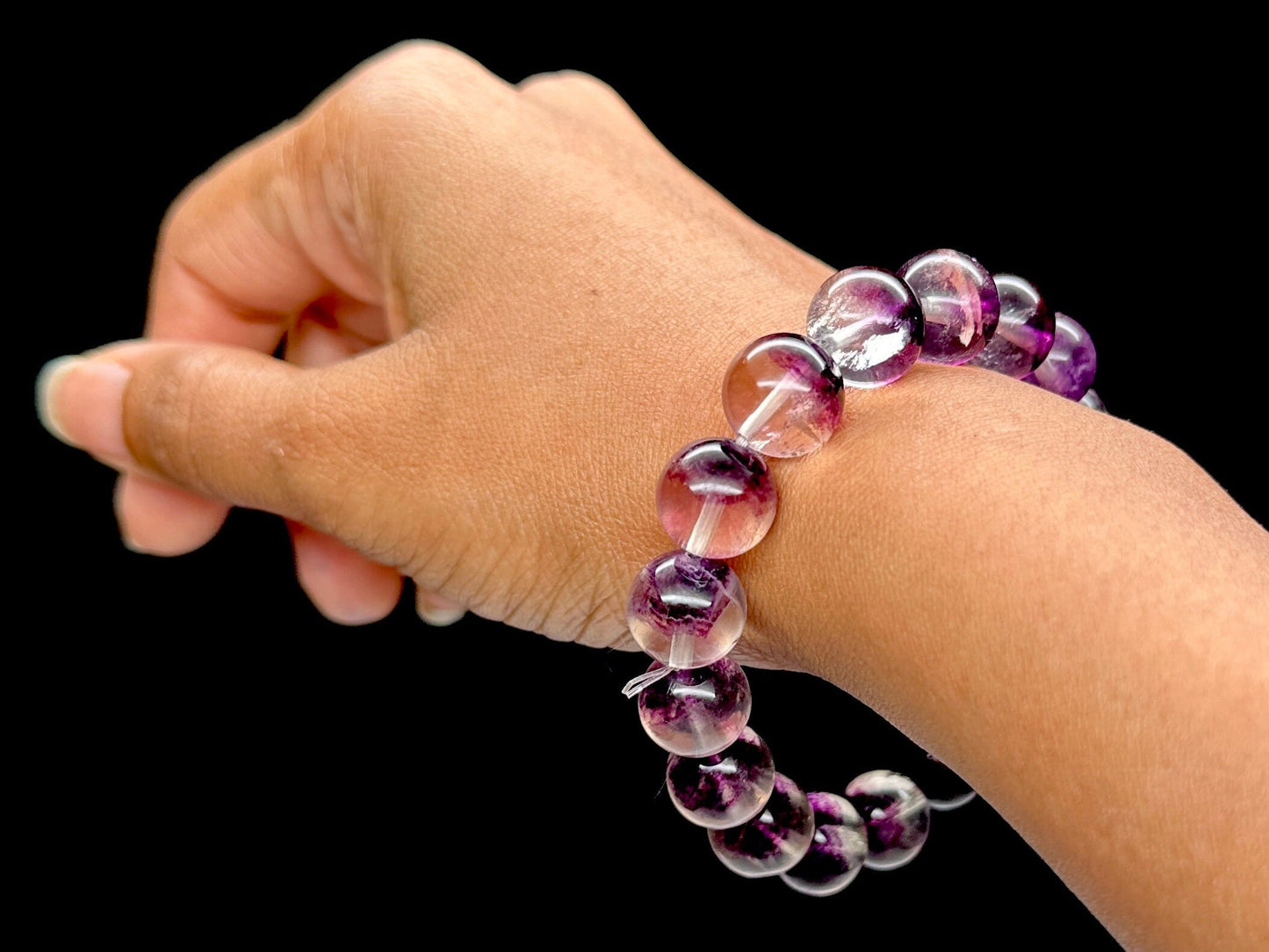 Highest Quality Purple Fluorite Bracelet, Crystal Bracelet - 12mm