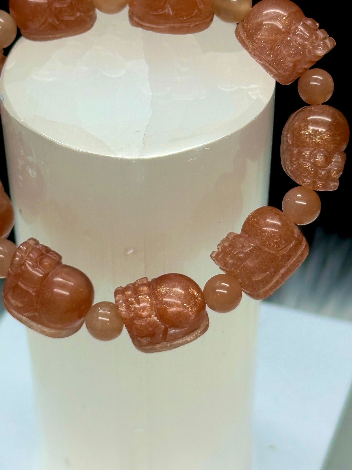 Premium Quality Sunstone Pixiu Carved Bracelet, crystal bracelet