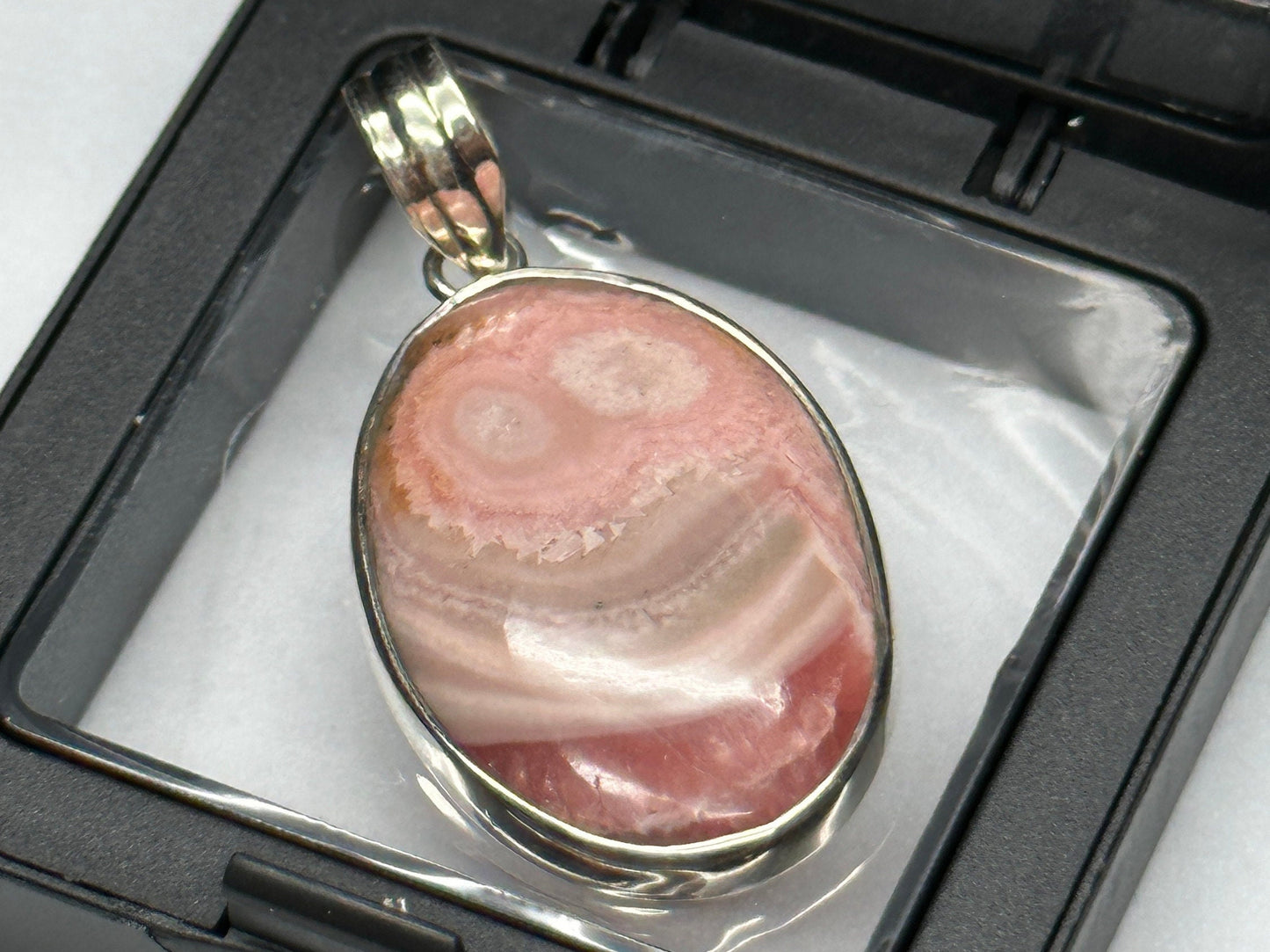 Beautiful Rhodochrosite Pendant Genuine Gemstone Pendant 925 Sterling Silver Pendant, Mother's Day Gift