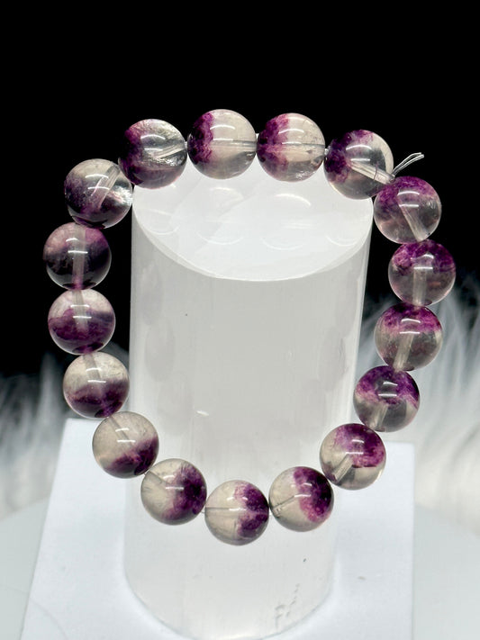 Highest Quality Purple Fluorite Bracelet, Crystal Bracelet - 12mm