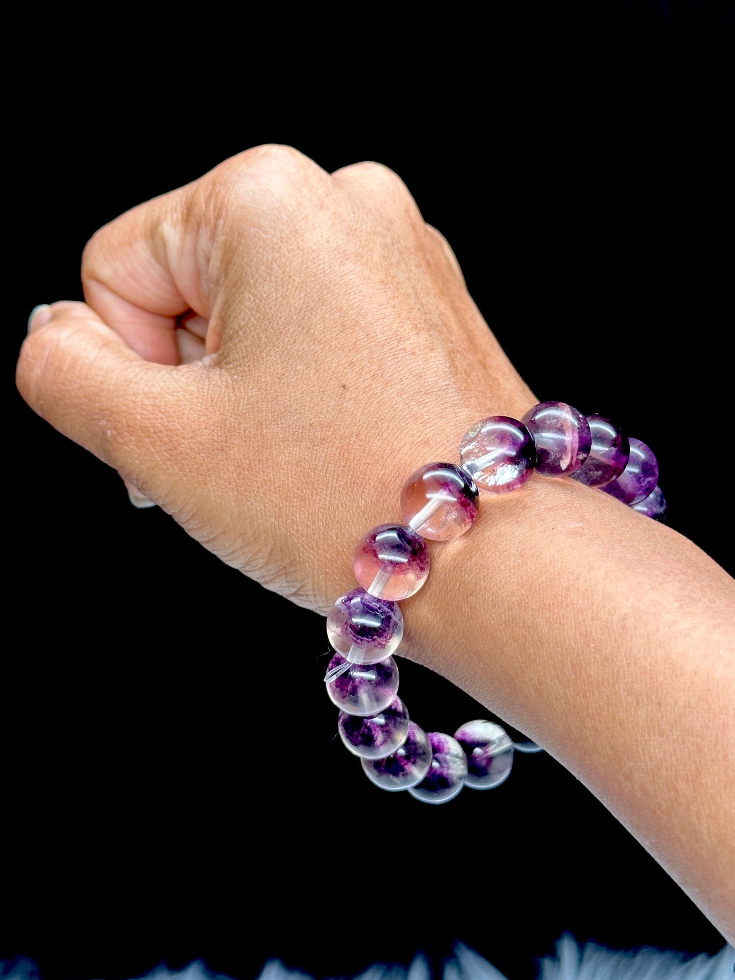 Highest Quality Purple Fluorite Bracelet, Crystal Bracelet - 12mm