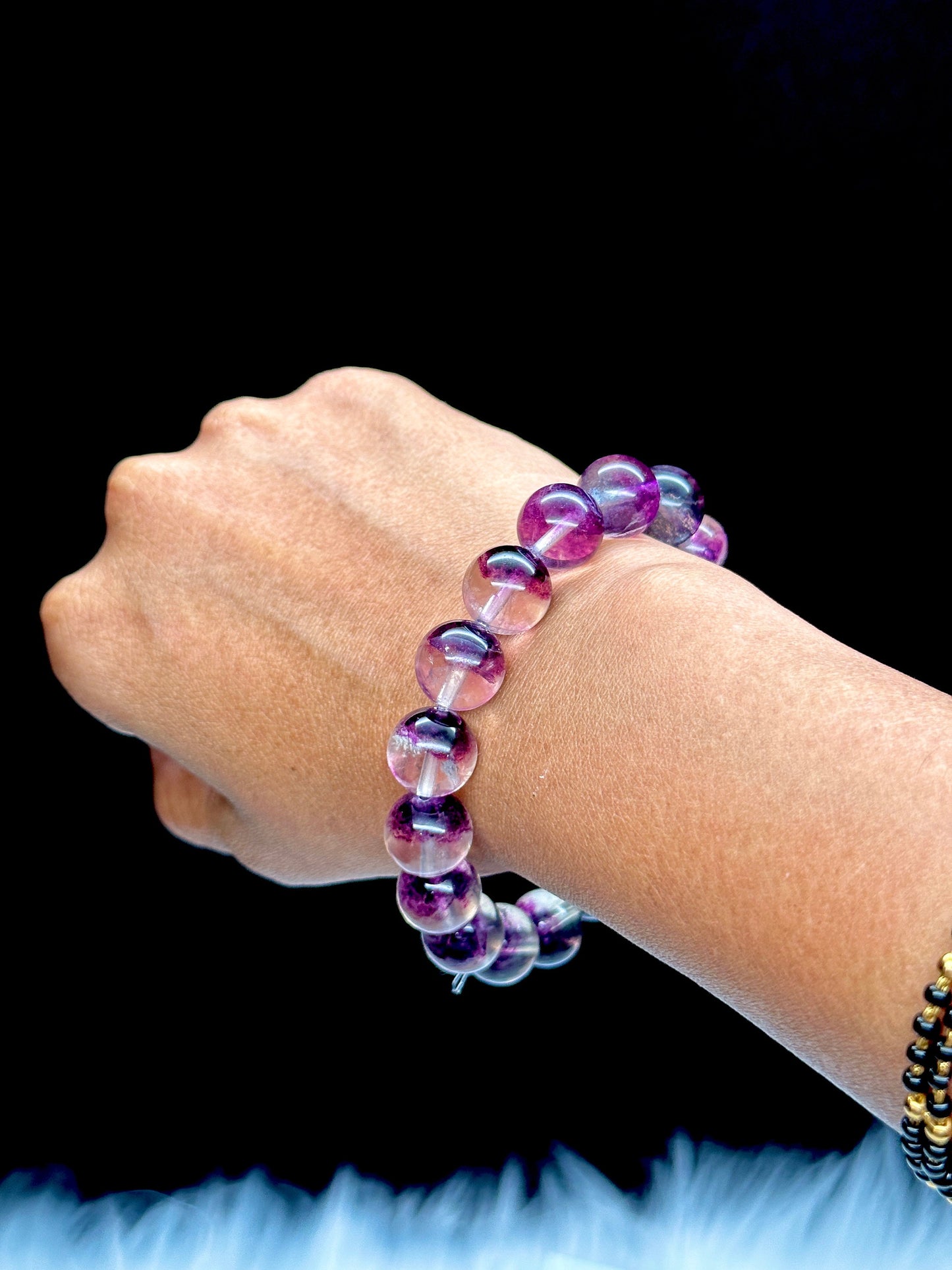 Highest Quality Purple Fluorite Bracelet, Crystal Bracelet - 12mm