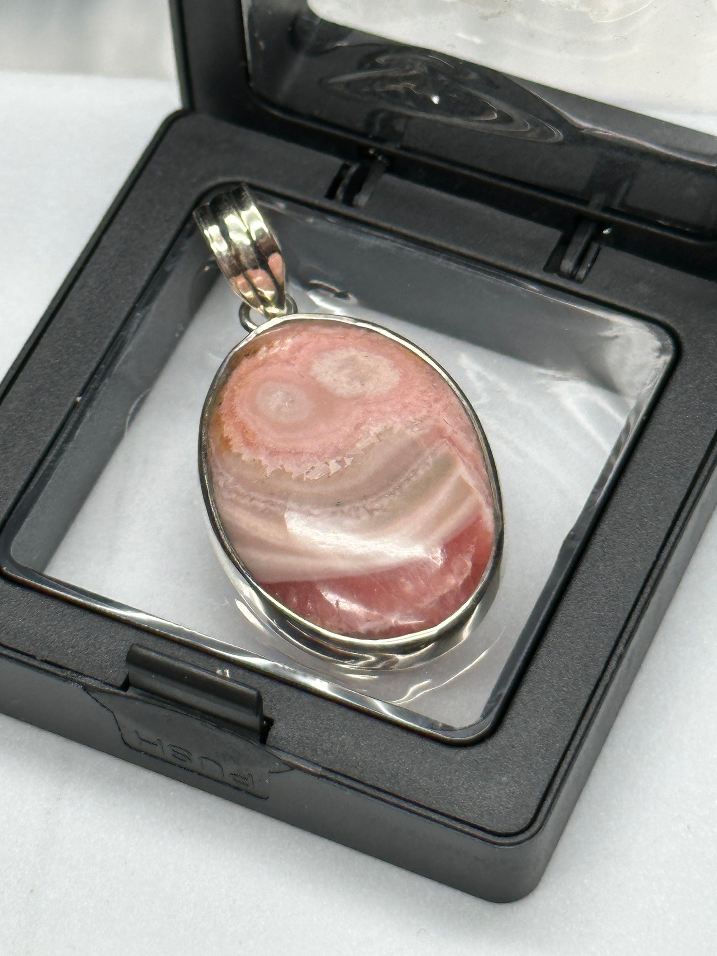 Beautiful Rhodochrosite Pendant Genuine Gemstone Pendant 925 Sterling Silver Pendant, Mother's Day Gift