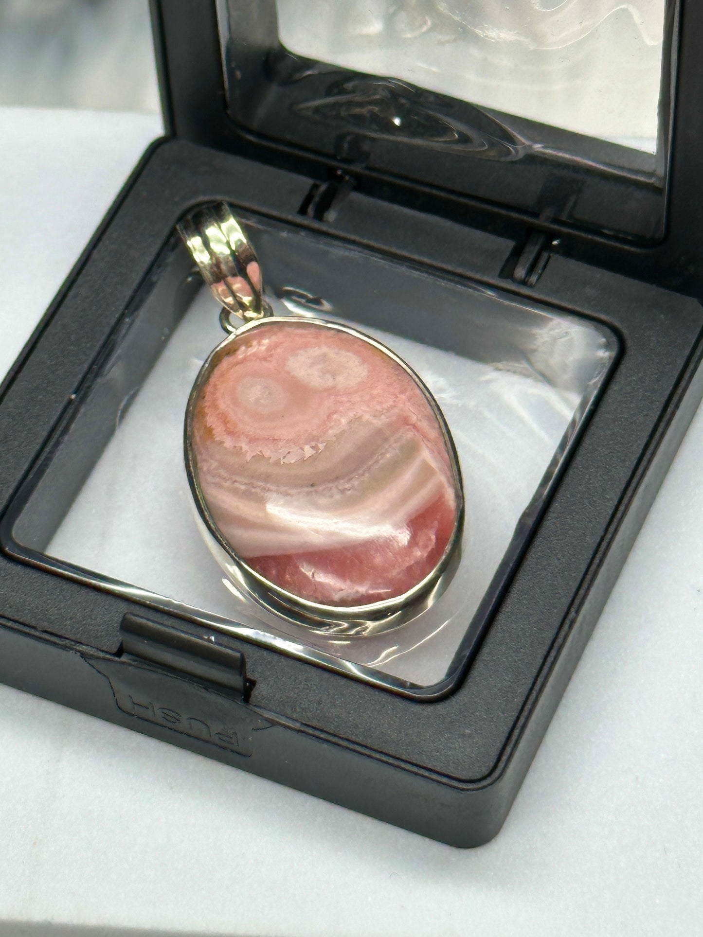 Beautiful Rhodochrosite Pendant Genuine Gemstone Pendant 925 Sterling Silver Pendant, Mother's Day Gift