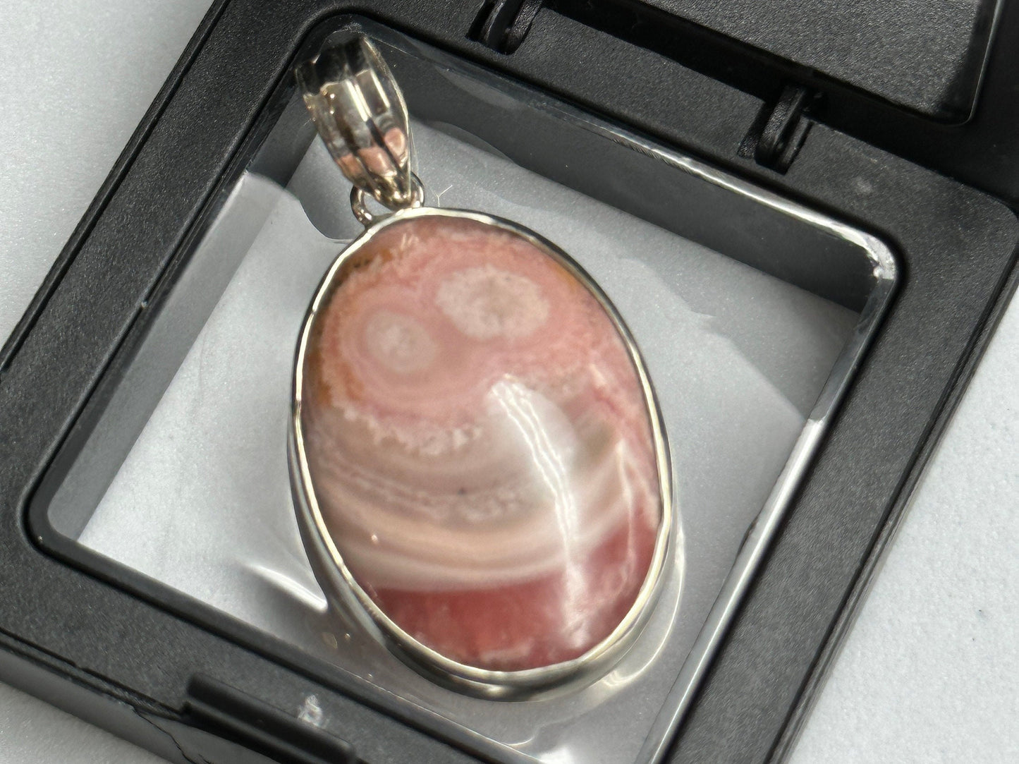 Beautiful Rhodochrosite Pendant Genuine Gemstone Pendant 925 Sterling Silver Pendant, Mother's Day Gift