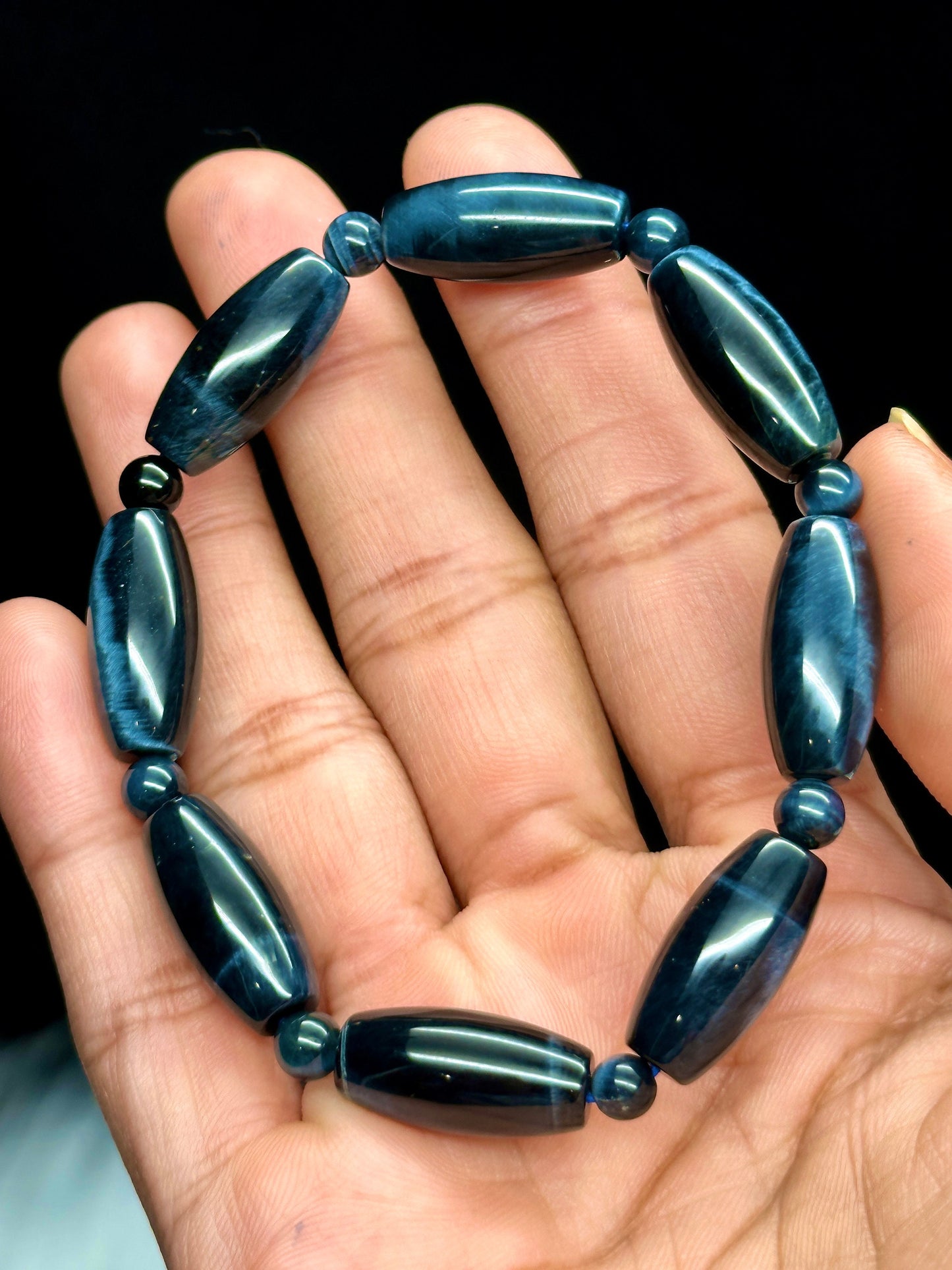 Blue Tiger Eye crystal bracelet