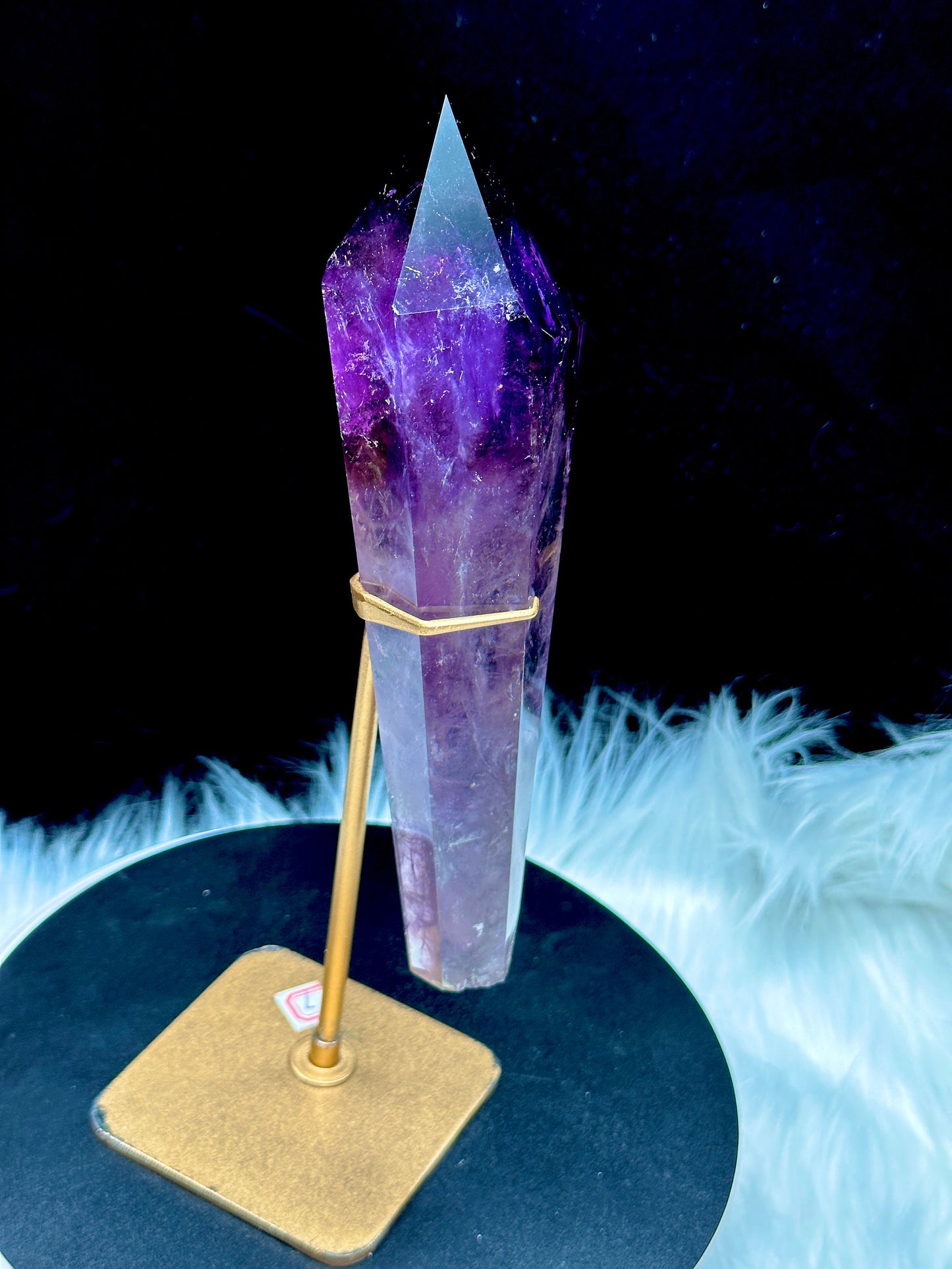 High Quality Ametrine Crystal wand on stand